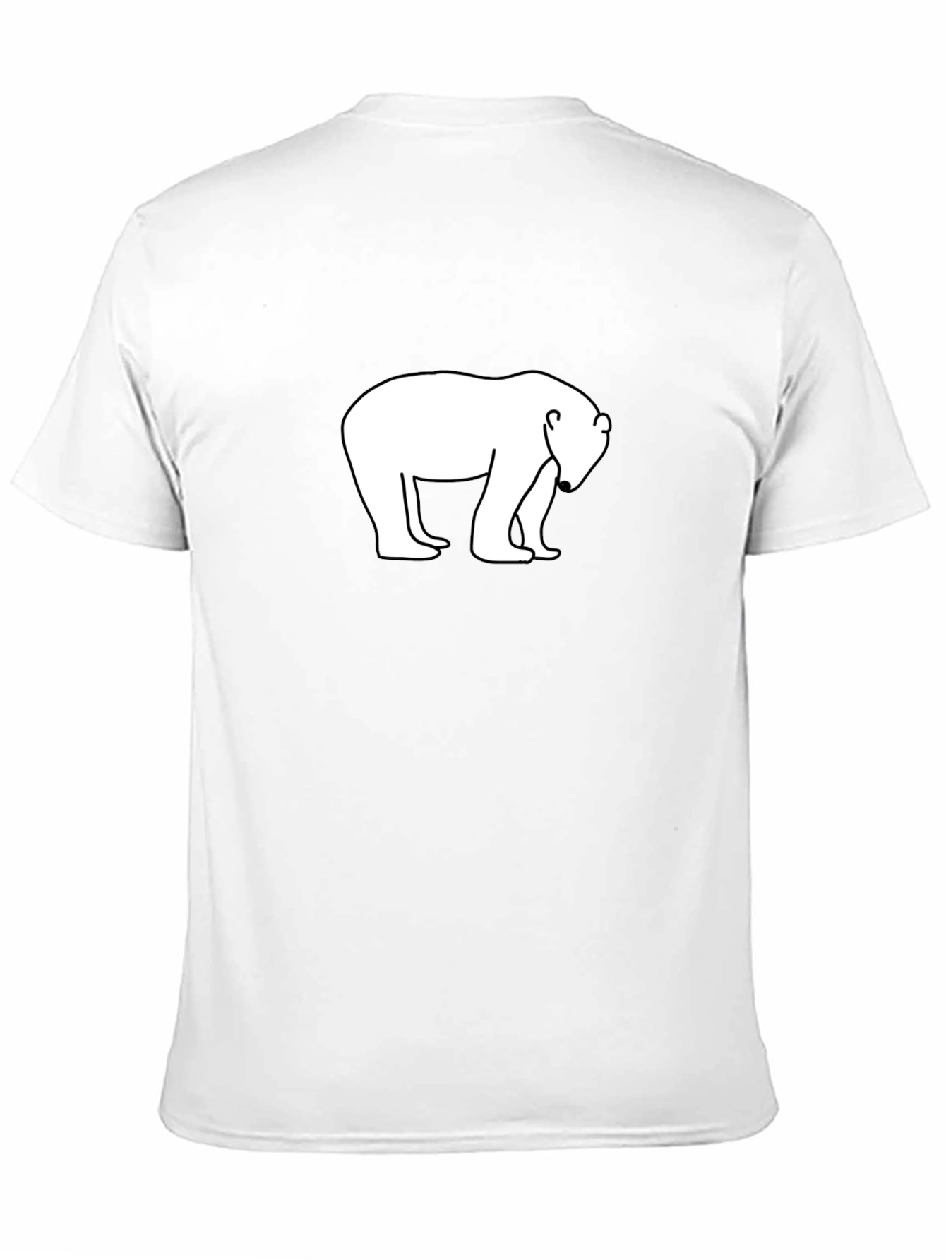 Camiseta Negra Oso Polar - Diseño Casual y Cómoda