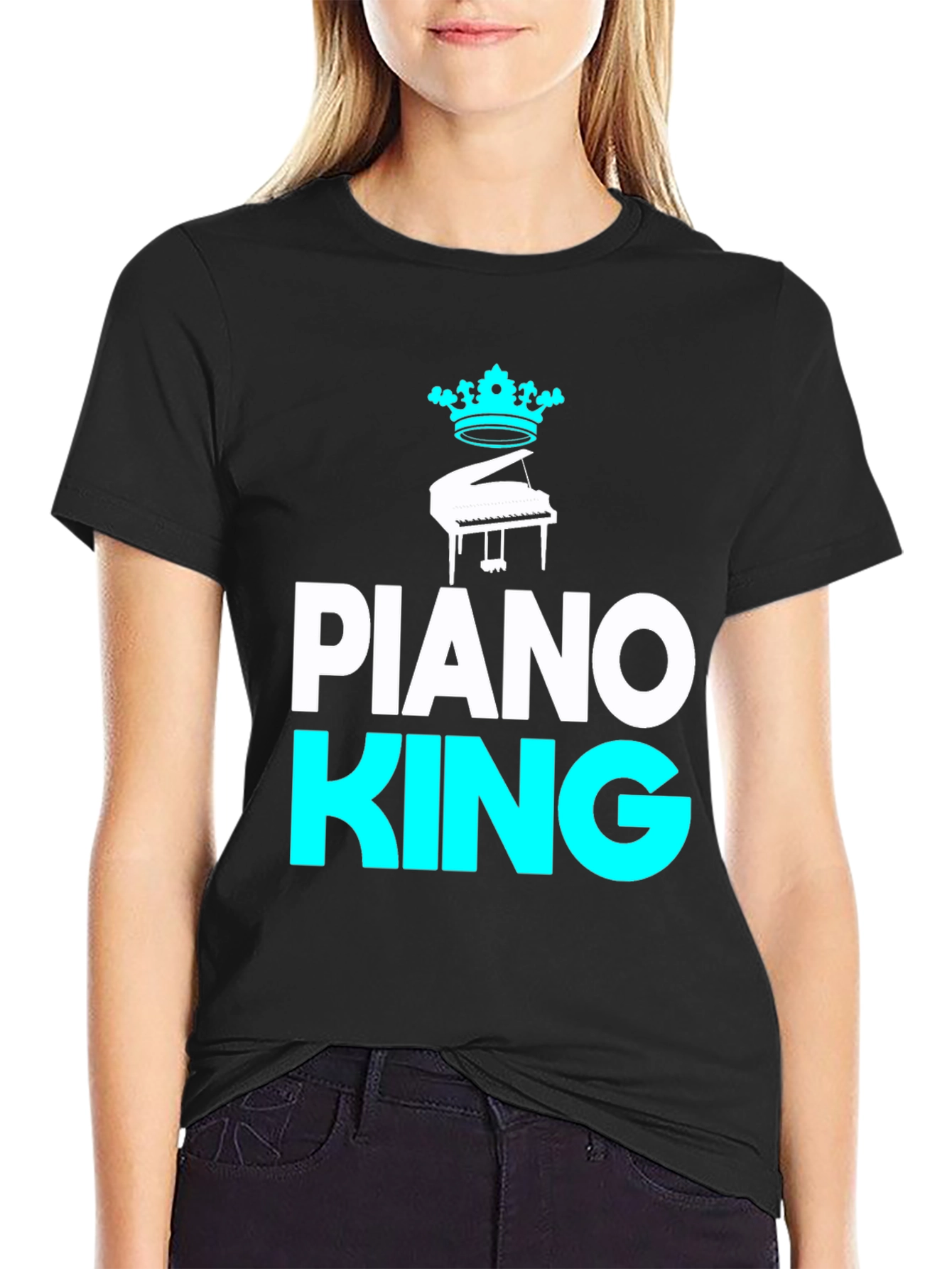 Camiseta Rey Piano para amantes de la música