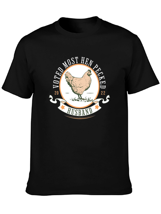 Camiseta Divertida: Votado Marido Gallina