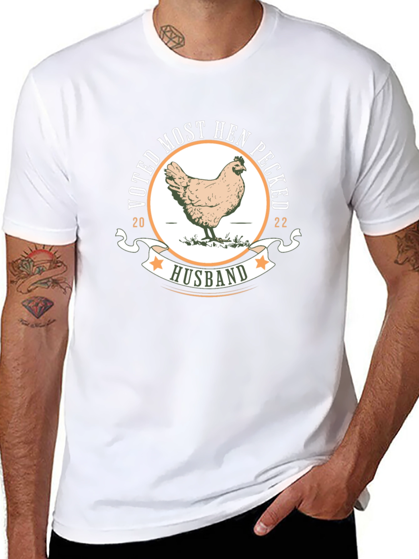 Camiseta Divertida: Votado Marido Gallina