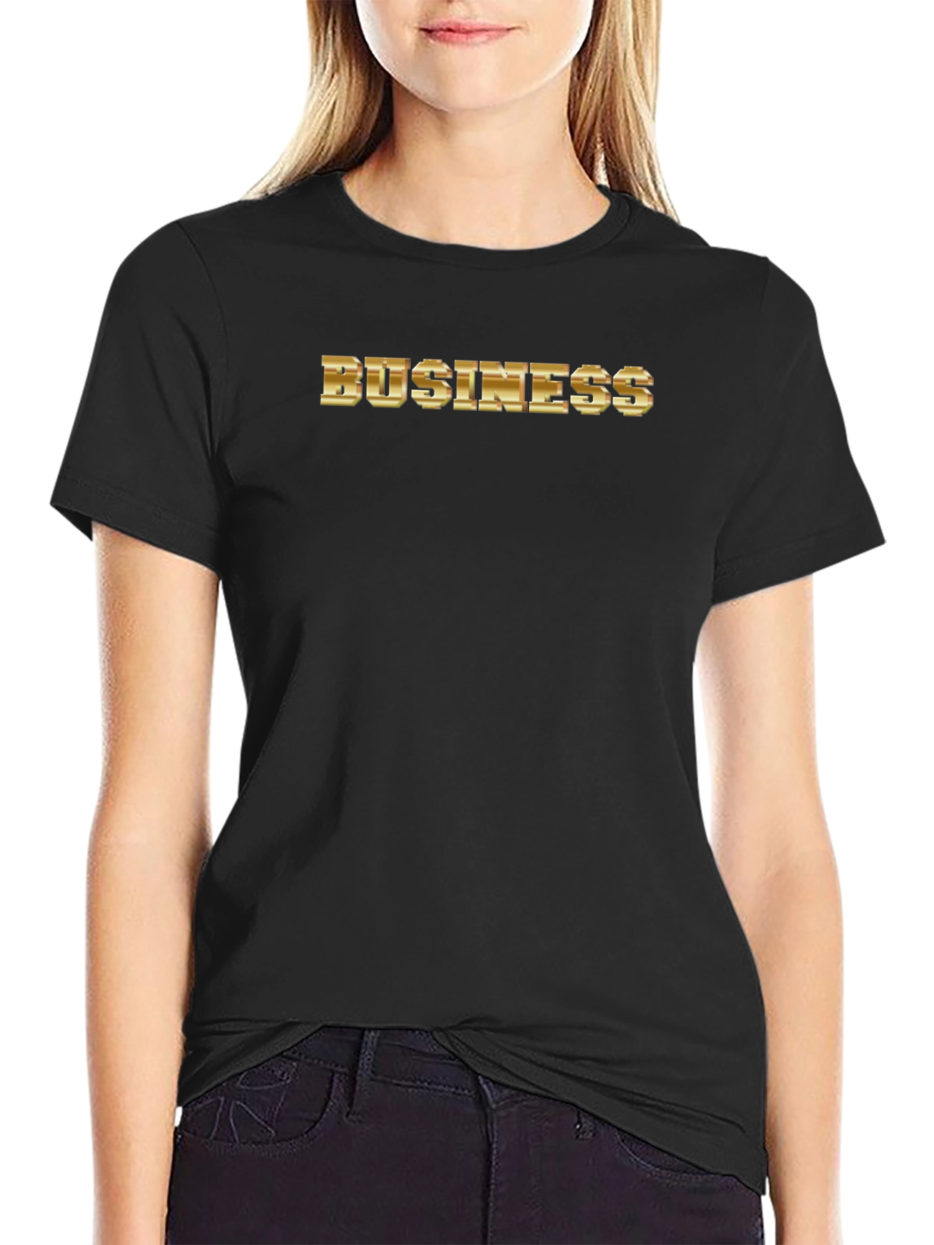 Camiseta Negra BUSINESS Dorada