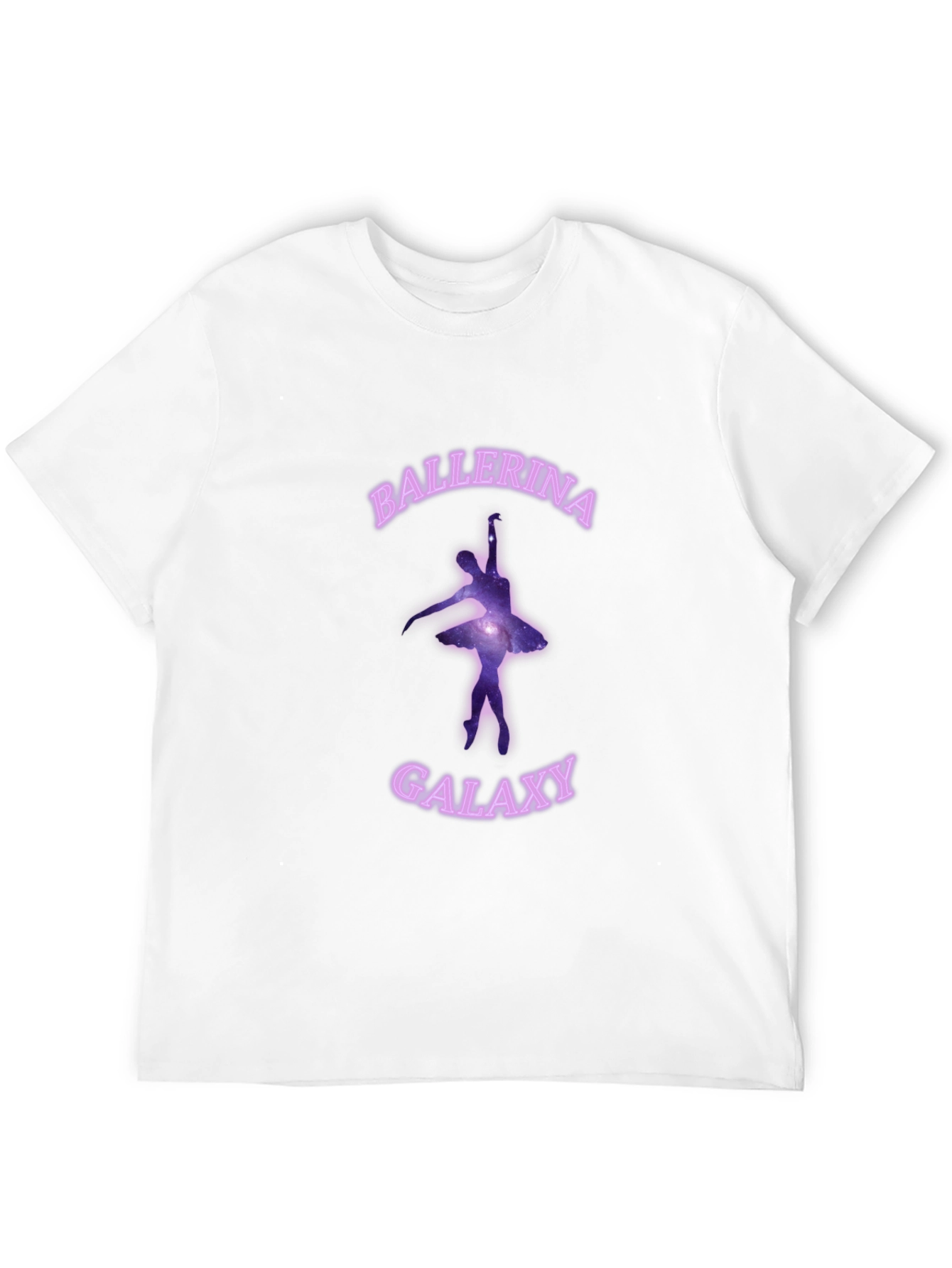 Camiseta Negra con Diseño de Bailarina Galaxy
