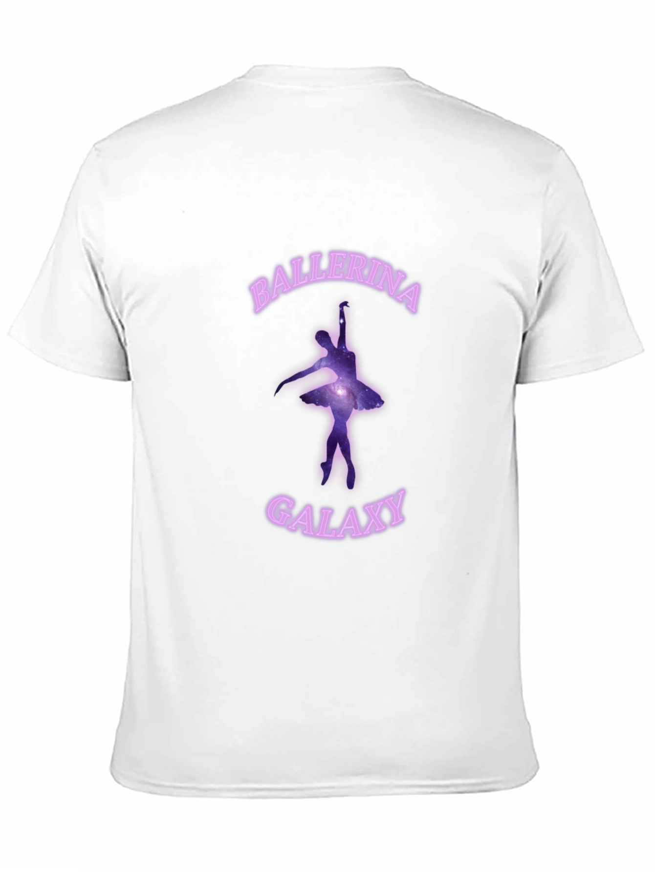 Camiseta Negra con Diseño de Bailarina Galaxy