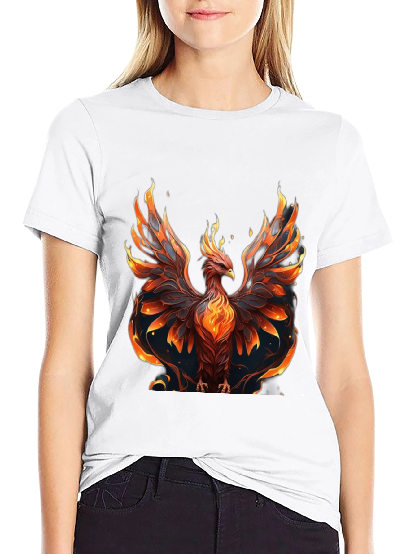 Camiseta Hombre: Fénix Ardiente