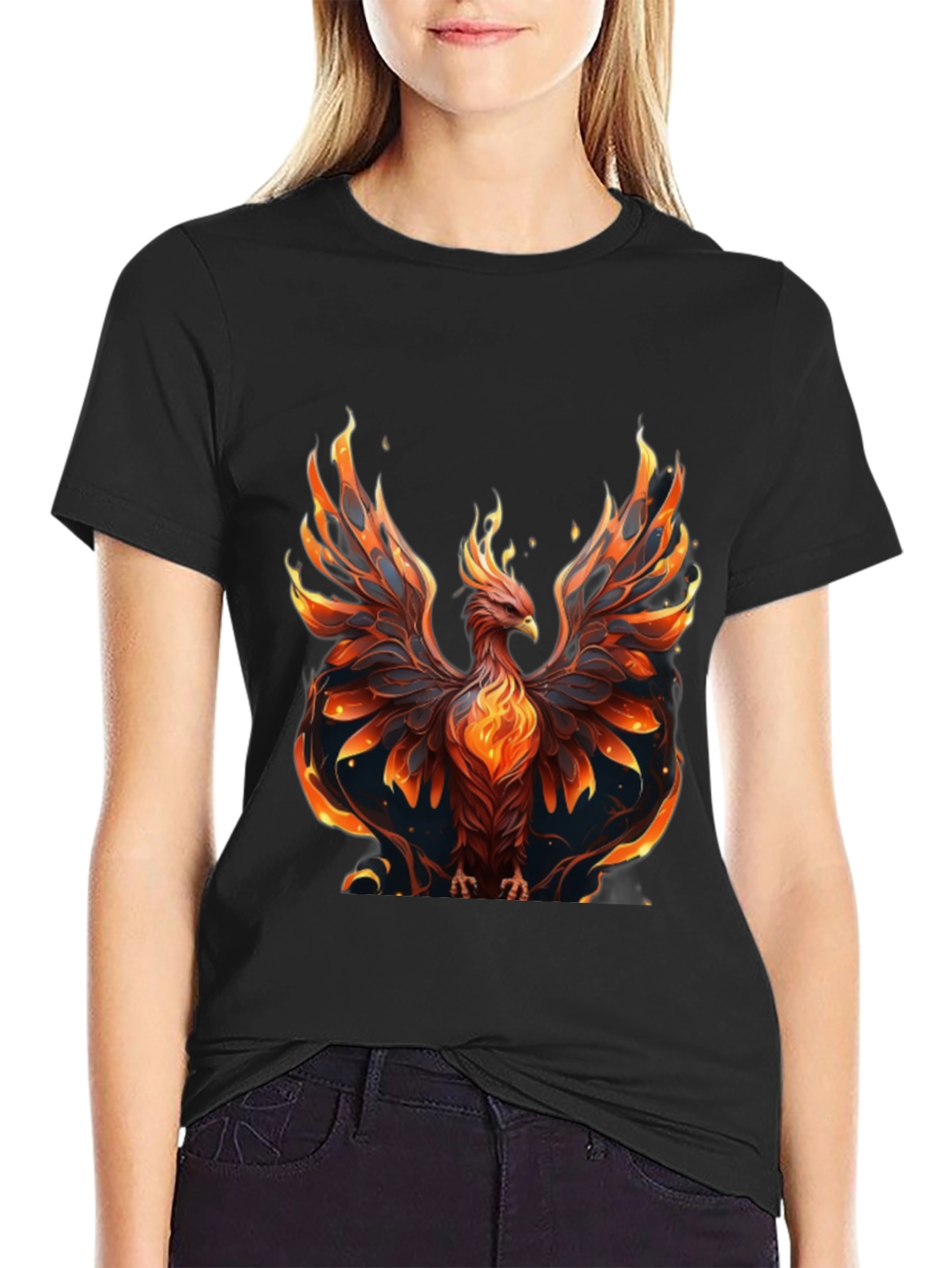 Camiseta Hombre: Fénix Ardiente