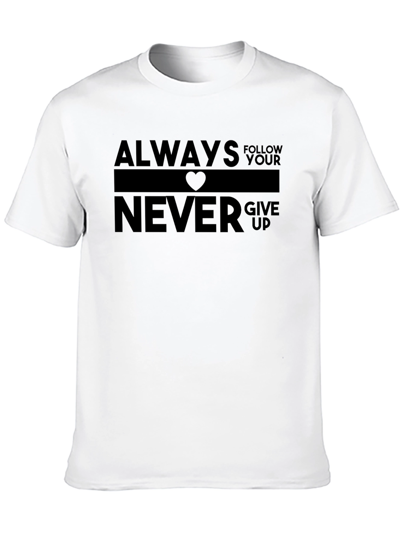 Camiseta Hombre Negra: Always Follow Your Heart