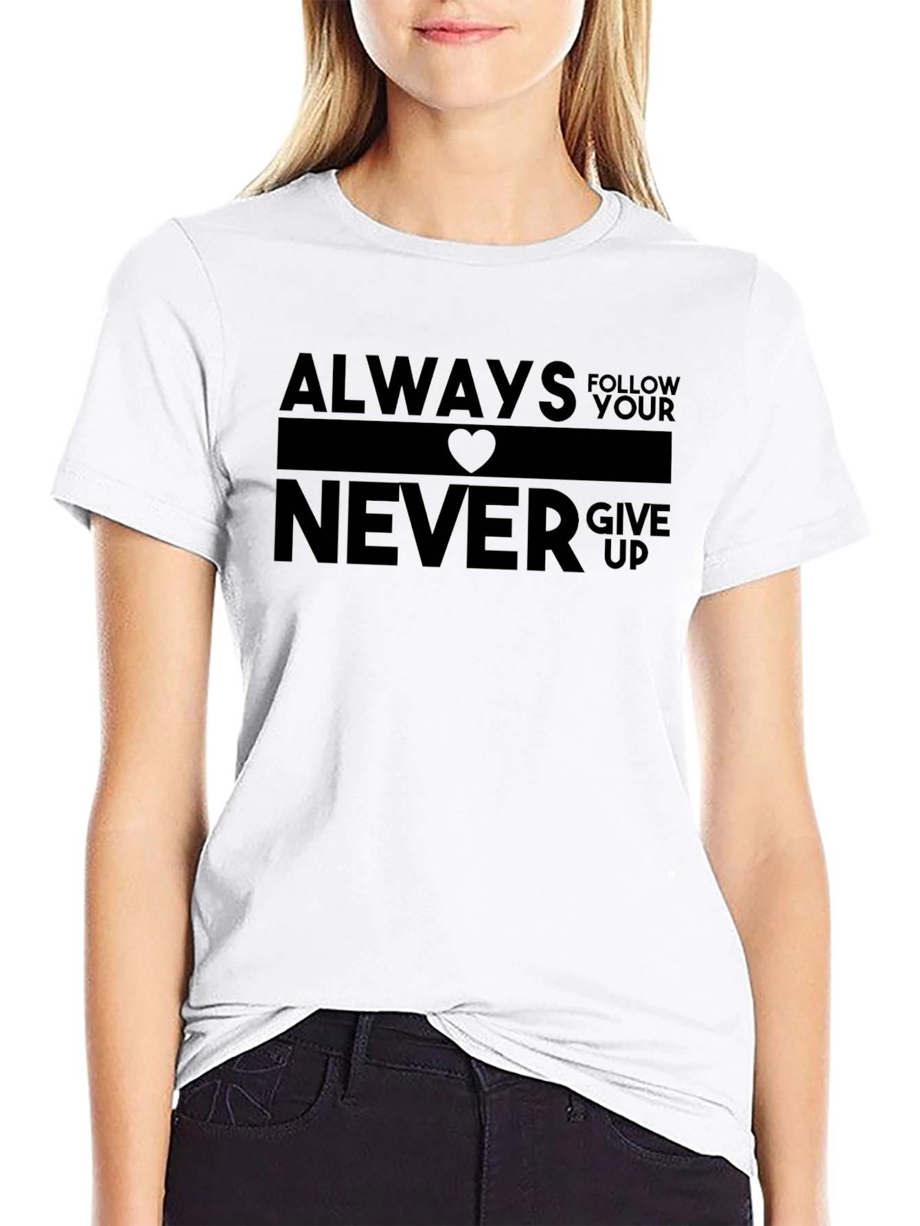 Camiseta Hombre Negra: Always Follow Your Heart