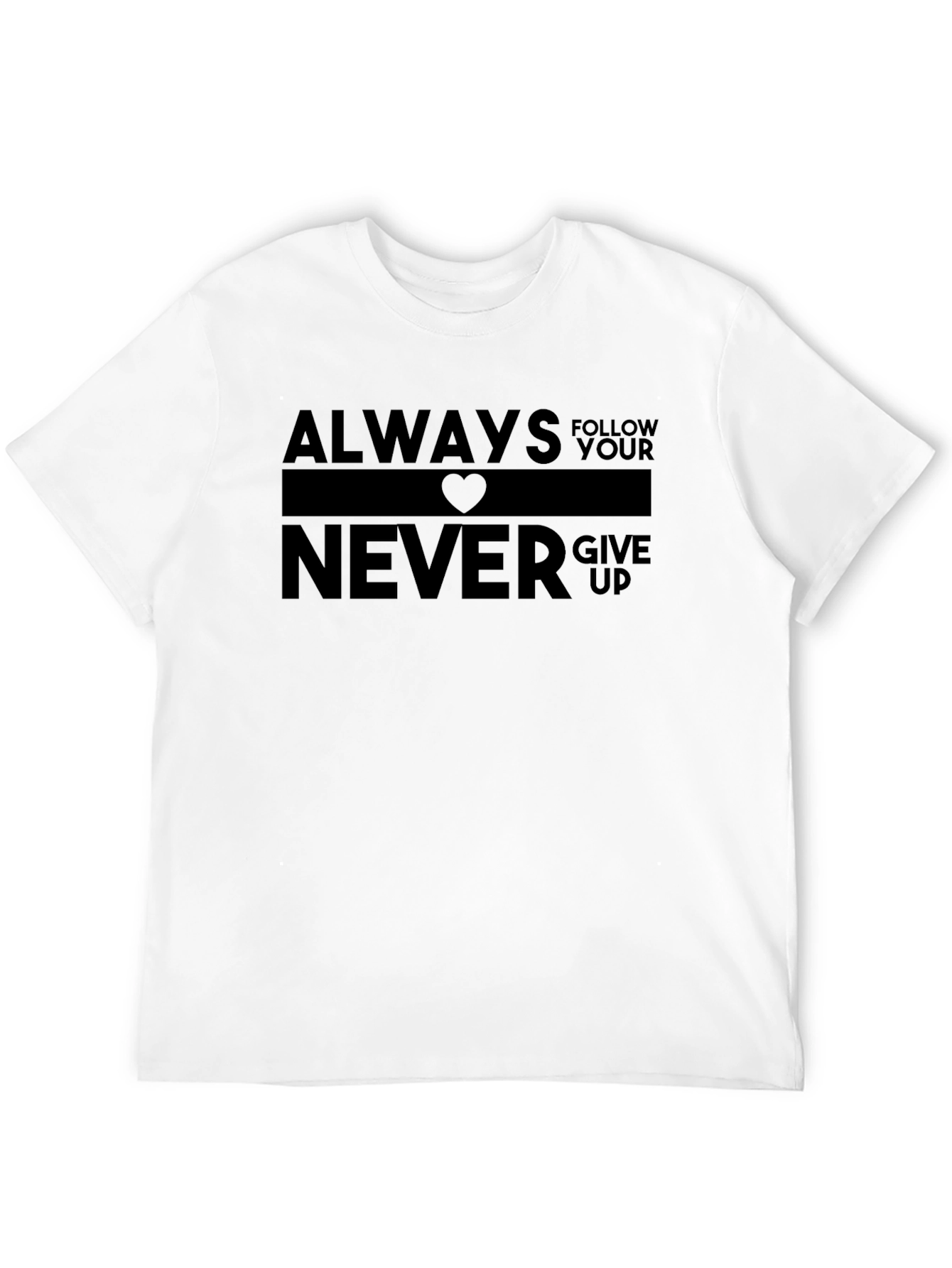 Camiseta Hombre Negra: Always Follow Your Heart