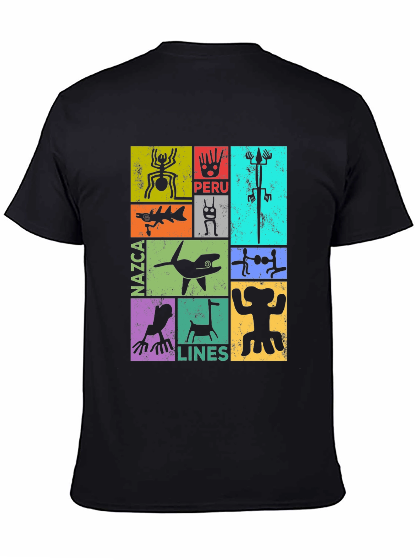 Camiseta Negra Diseño Nazca Perú