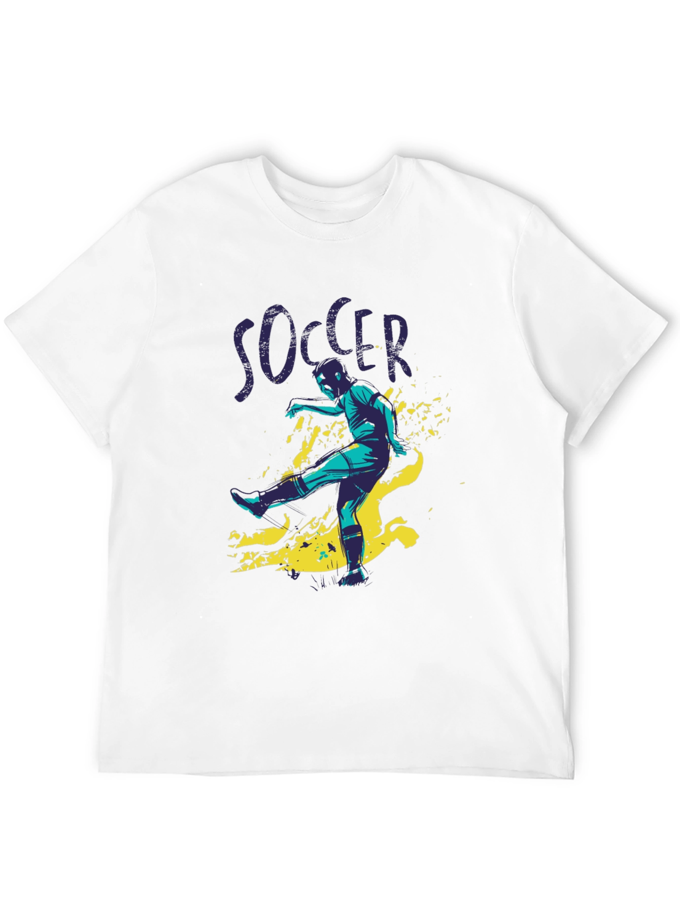 Camiseta Negra Hombre Diseño Futbol Soccer