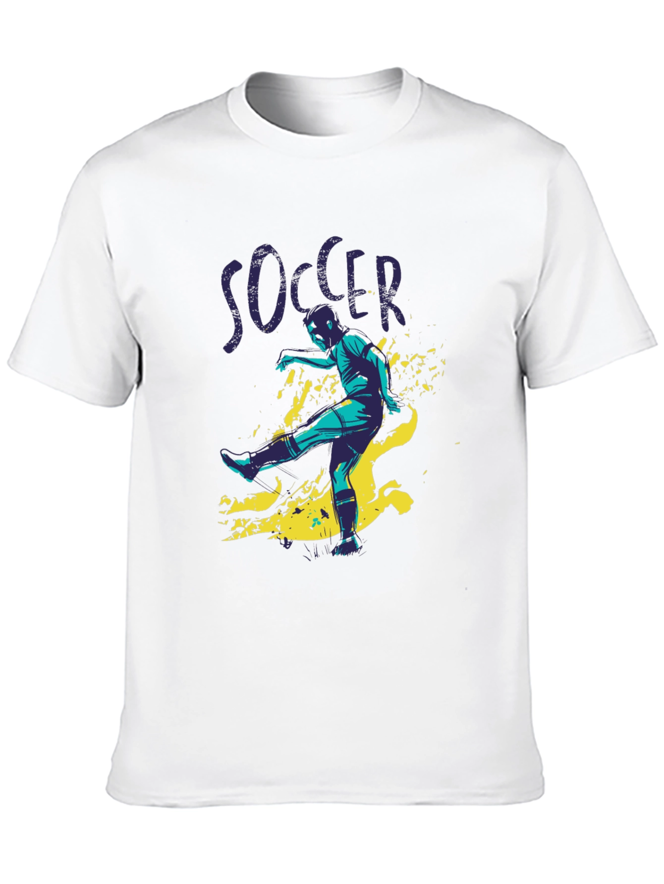 Camiseta Negra Hombre Diseño Futbol Soccer