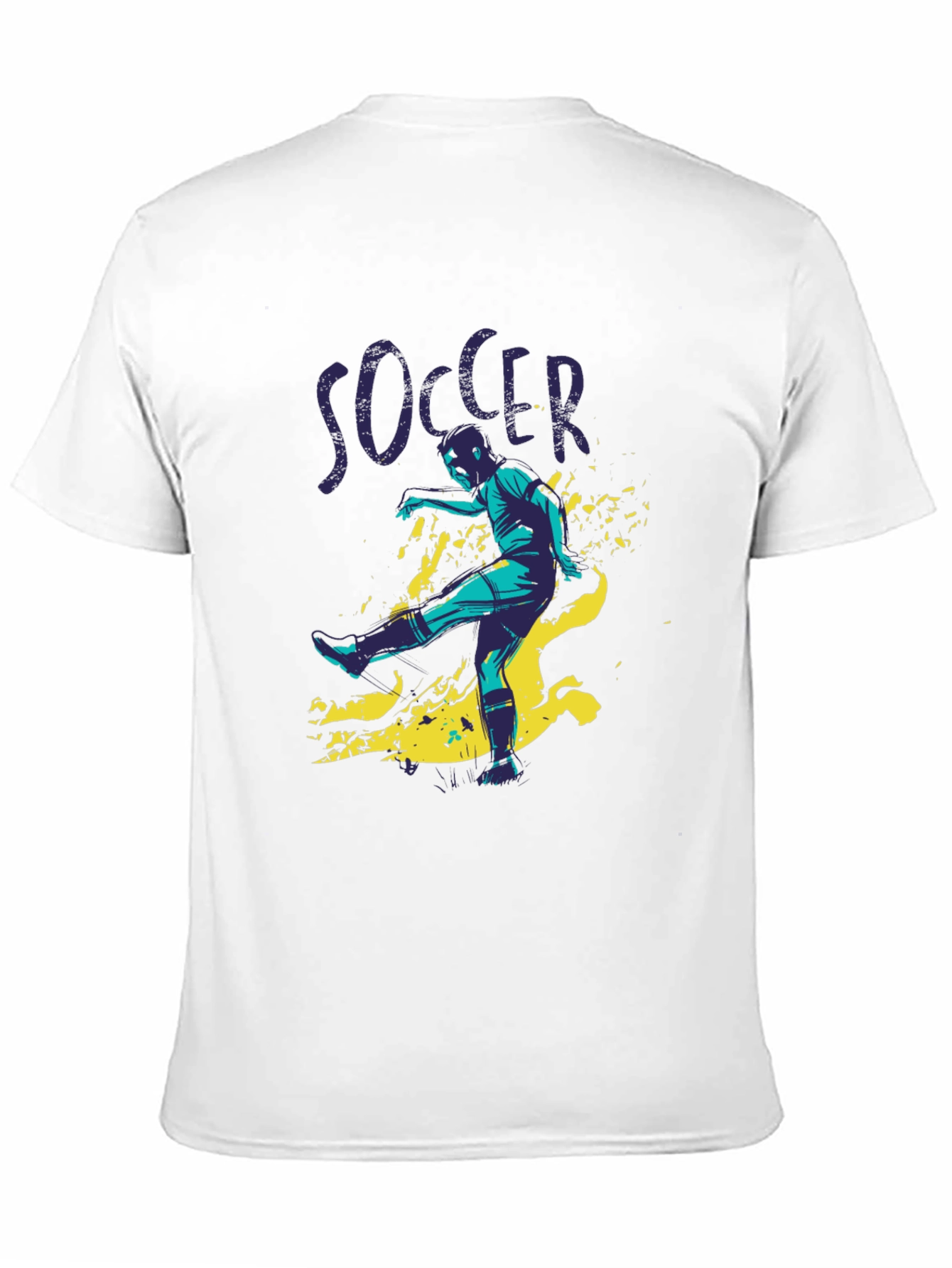 Camiseta Negra Hombre Diseño Futbol Soccer