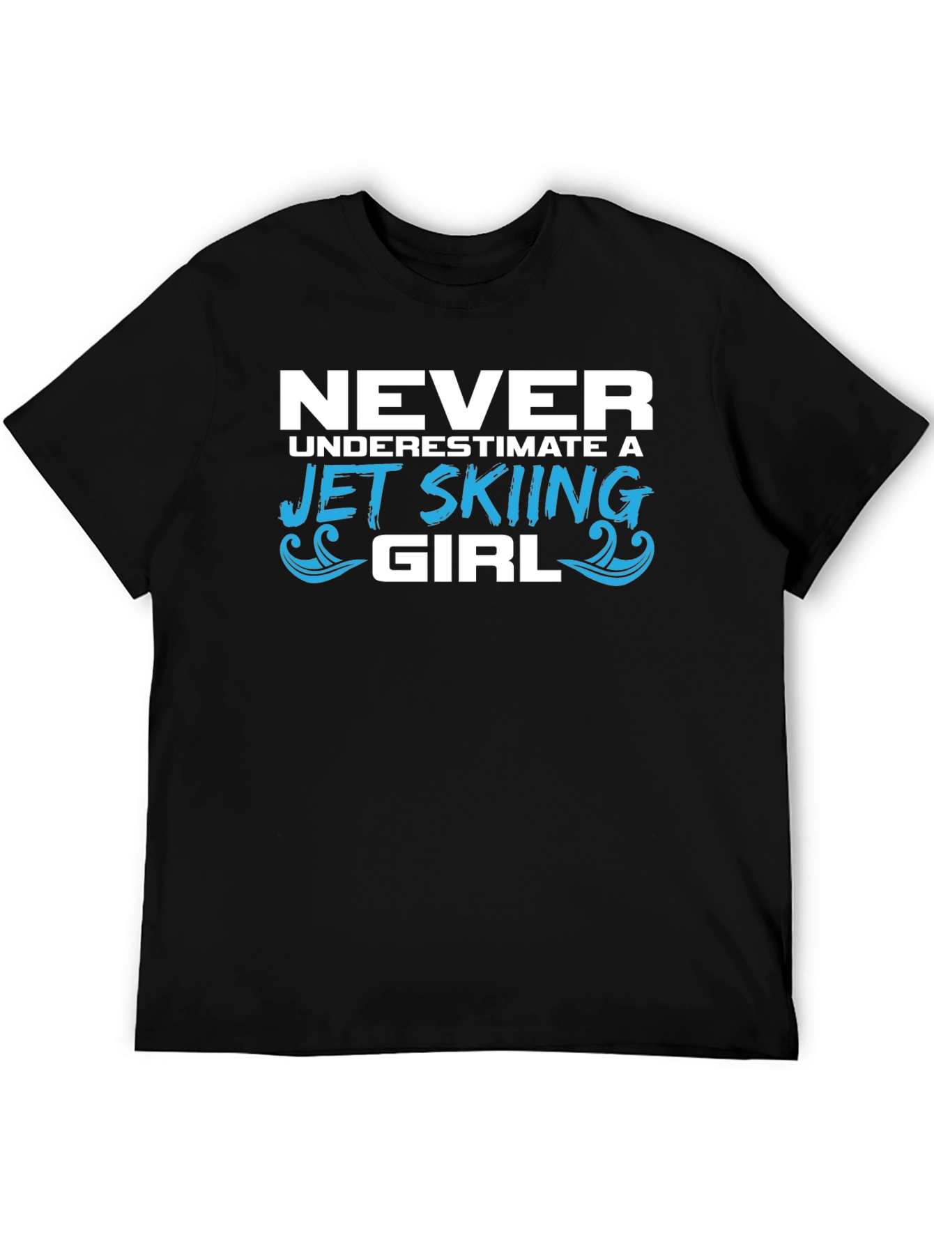 Camiseta Negra Jet Skiing Girl para Mujer
