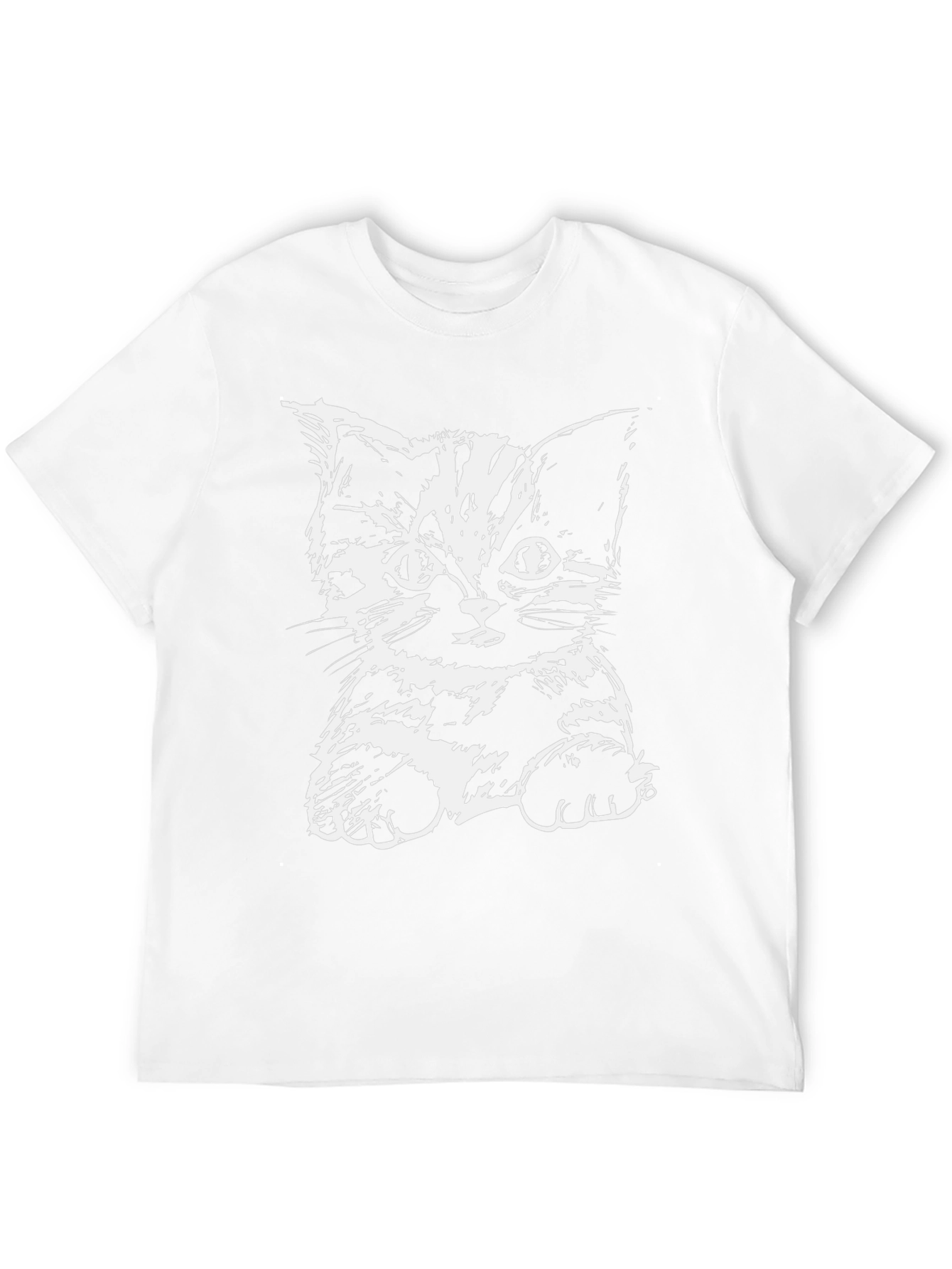 Camiseta Negra con Diseño de Gato