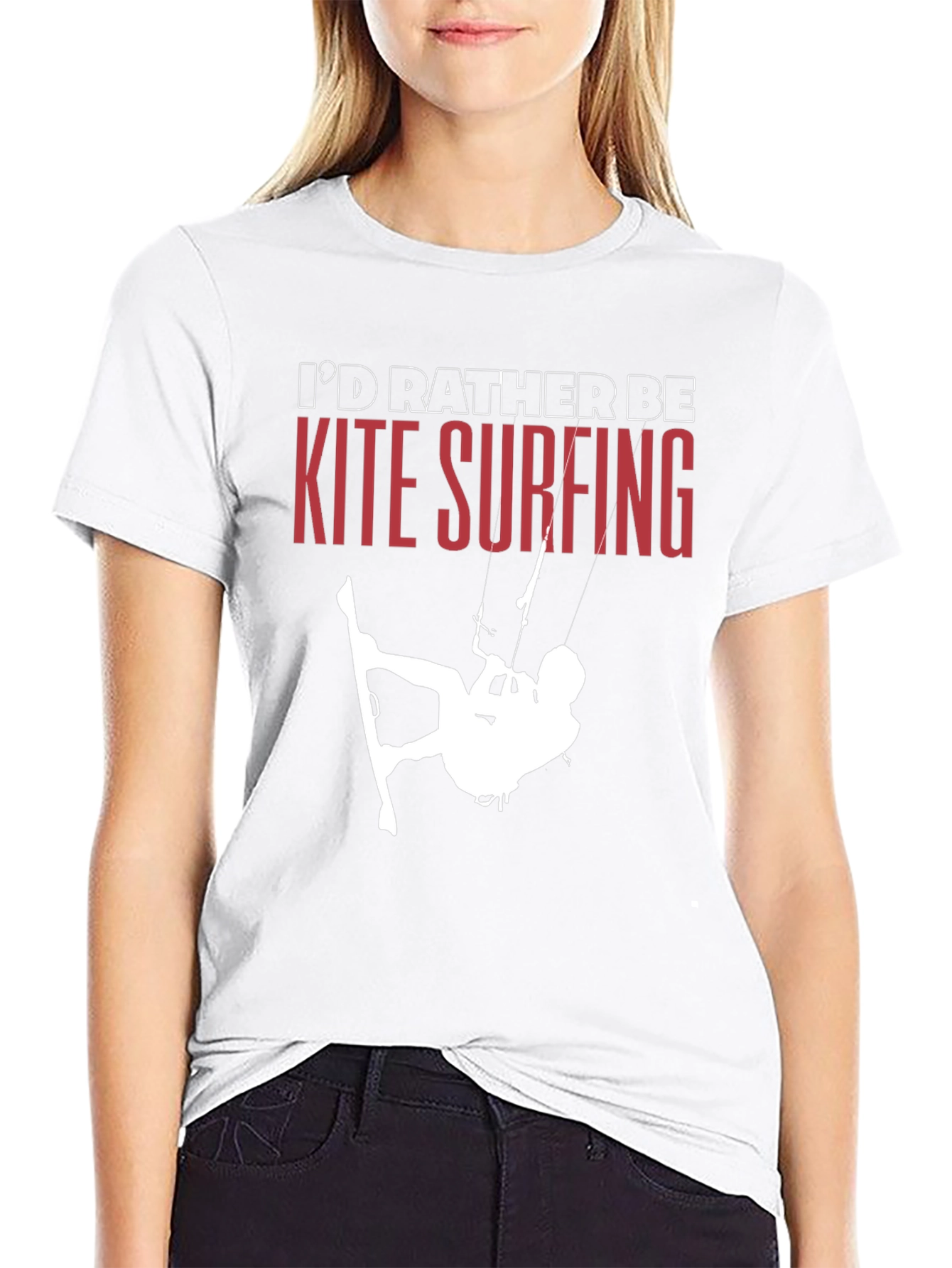 Camiseta Negra Kite Surfing para Aventureros Acuáticos