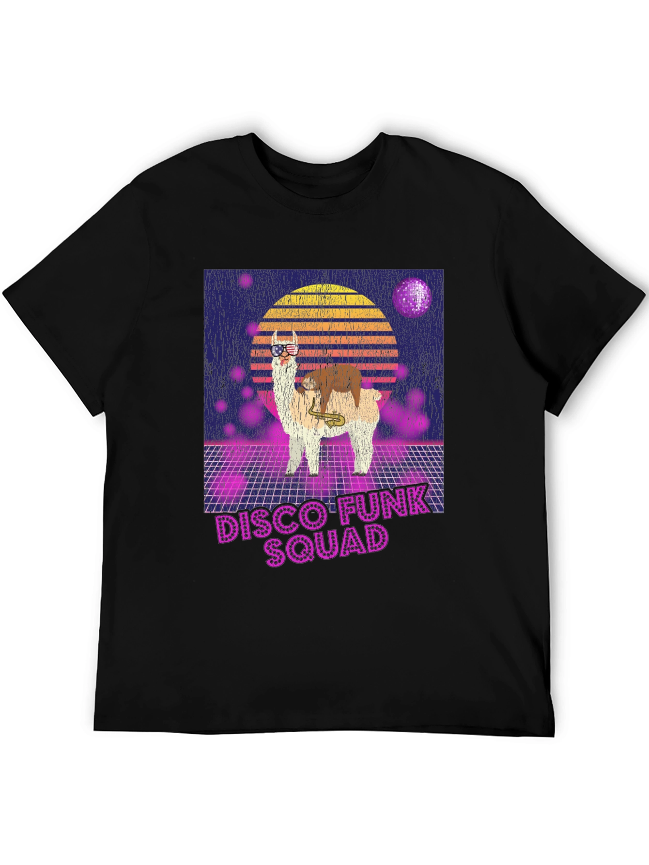 Camiseta Retro Disco Funk Squad Llama