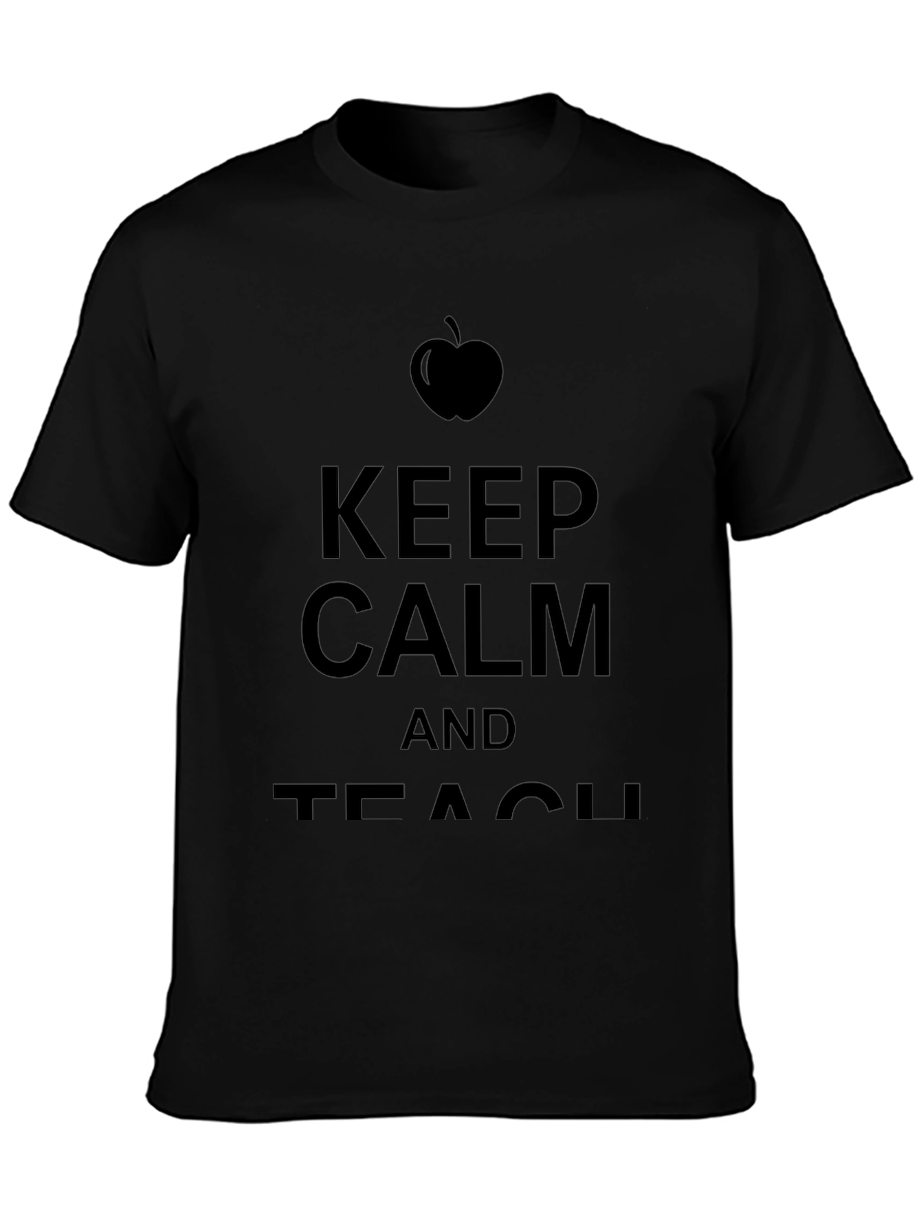 Camiseta Negra Keep Calm and Teach