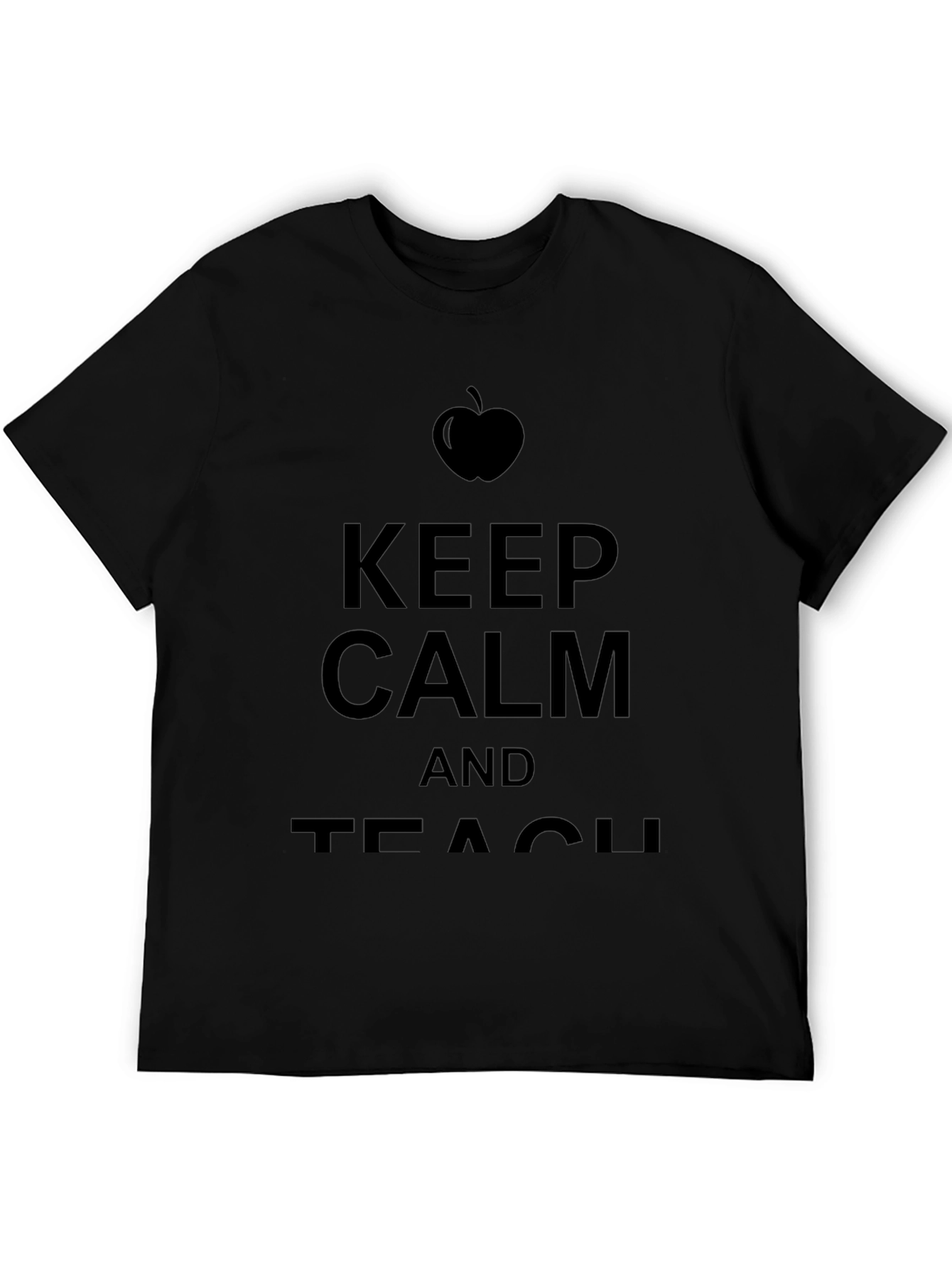 Camiseta Negra Keep Calm and Teach