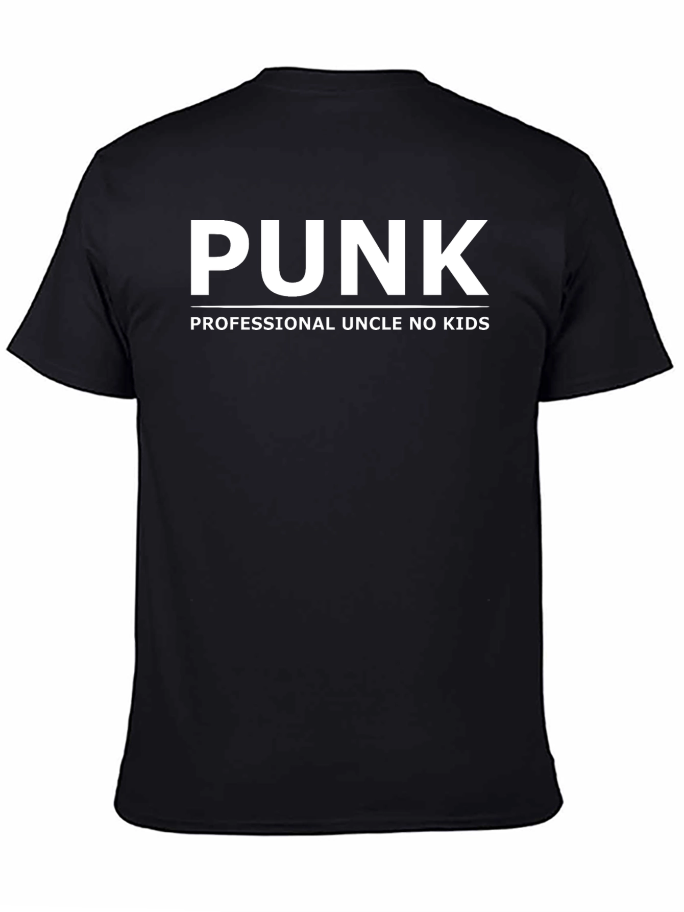Camiseta Negra Hombre - Punk Tío Profesional Sin Hijos