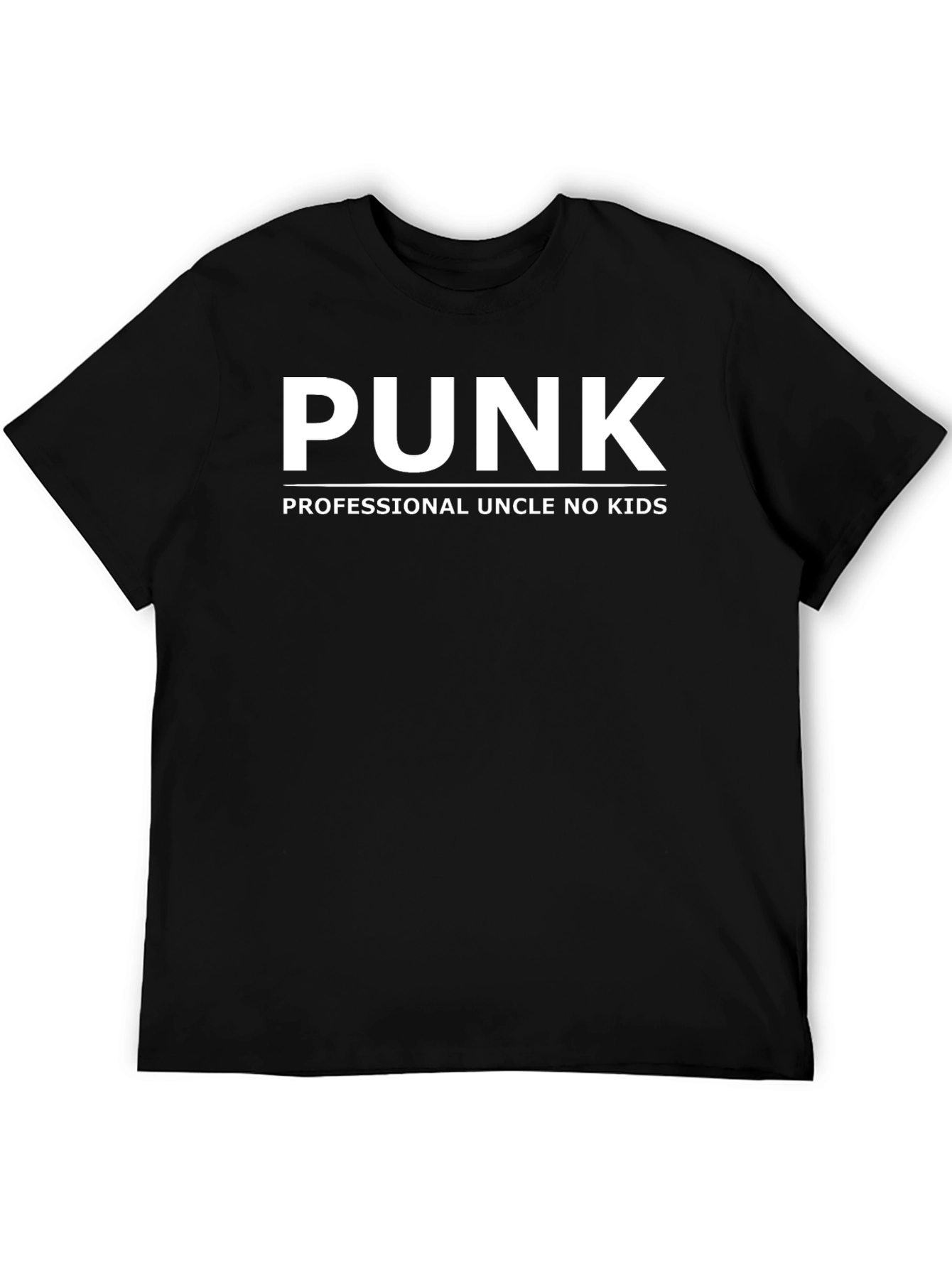 Camiseta Negra Hombre - Punk Tío Profesional Sin Hijos