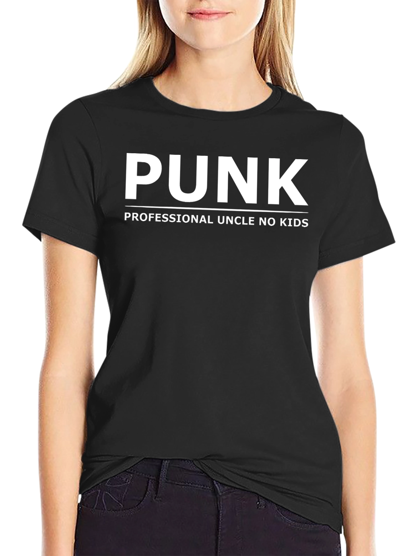 Camiseta Negra Hombre - Punk Tío Profesional Sin Hijos