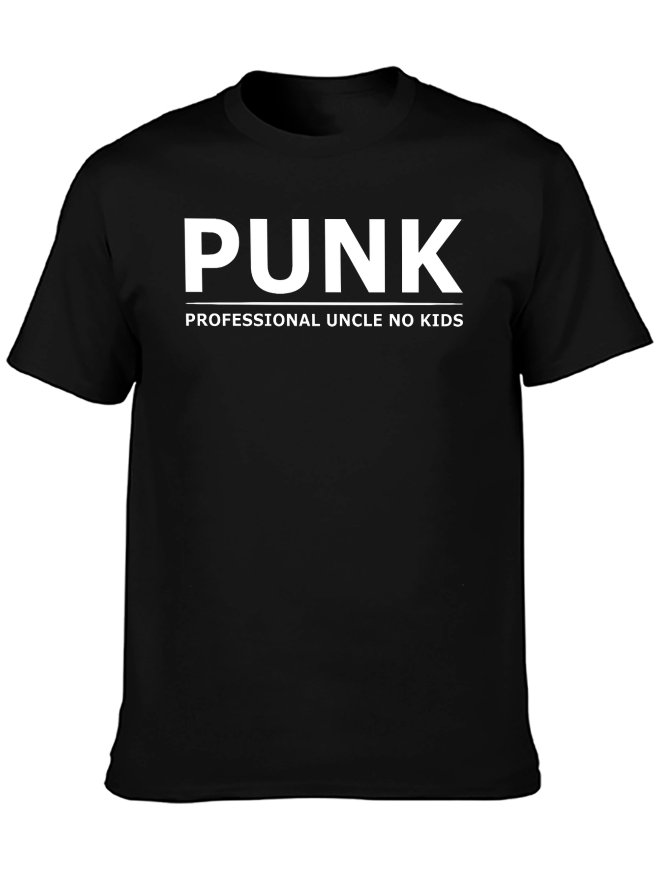 Camiseta Negra Hombre - Punk Tío Profesional Sin Hijos