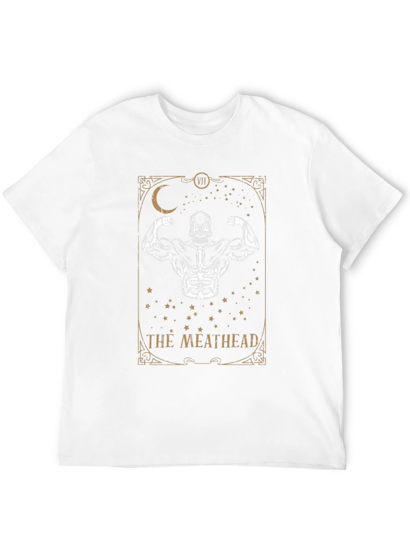 Camiseta Negra The Meathead Diseño Tarota Musculoso