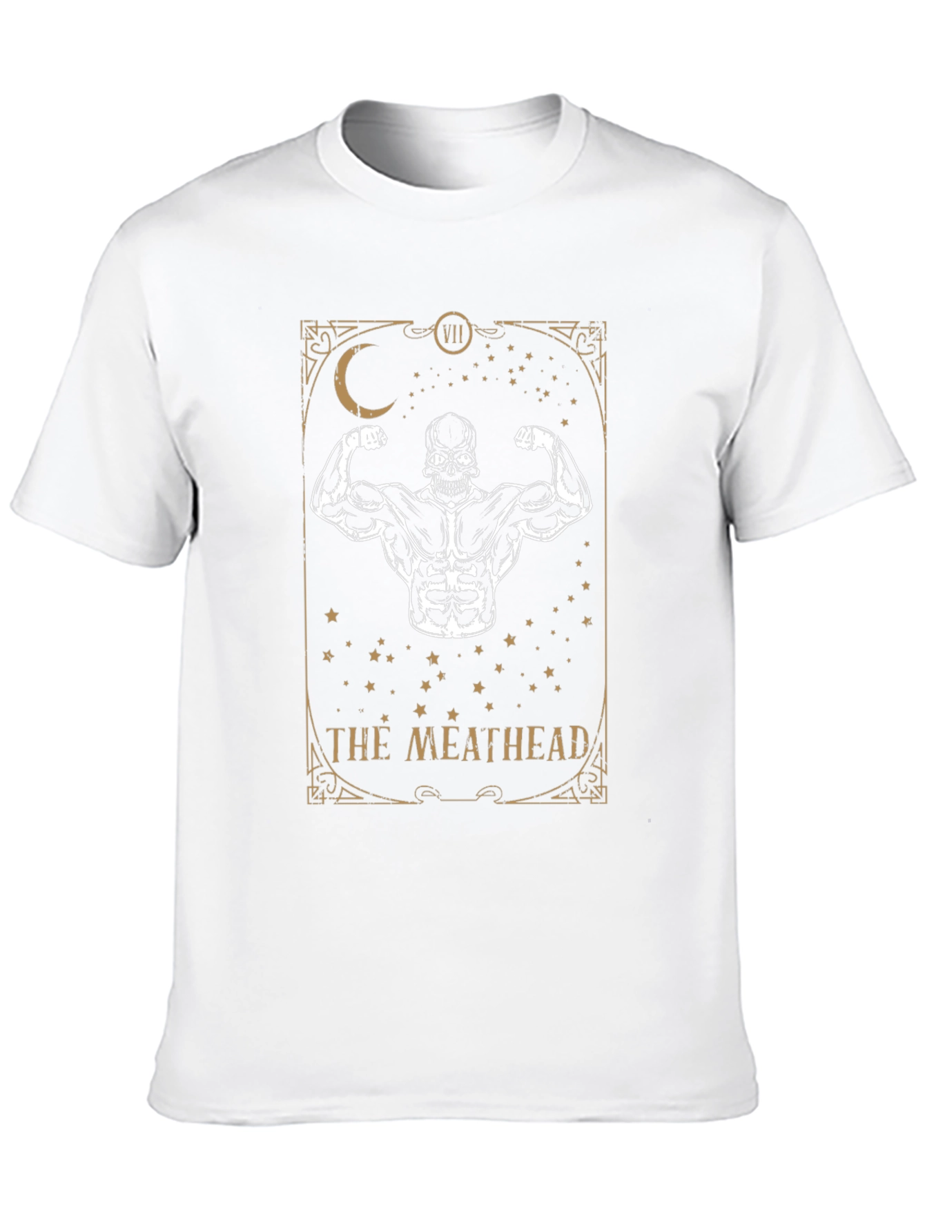 Camiseta Negra The Meathead Diseño Tarota Musculoso