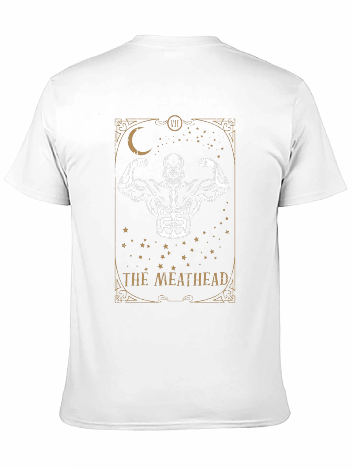 Camiseta Negra The Meathead Diseño Tarota Musculoso