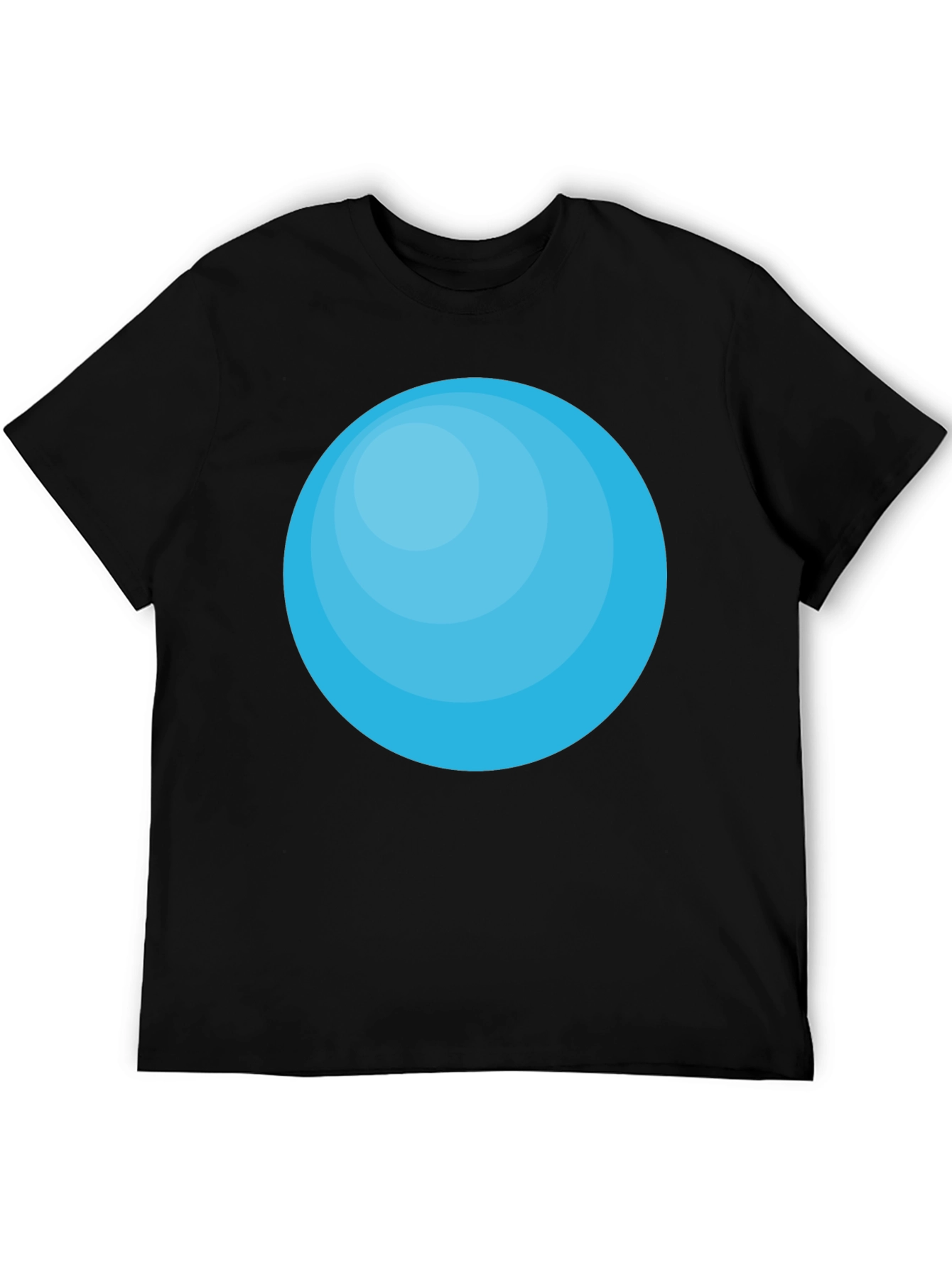 Camiseta Negra con Círculo Azul