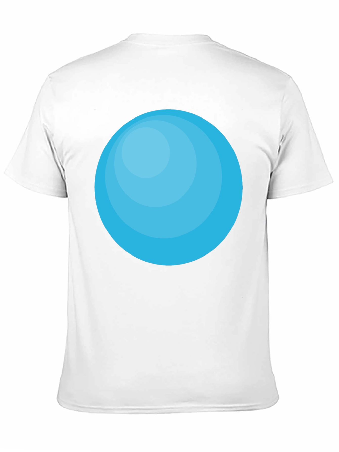 Camiseta Negra con Círculo Azul