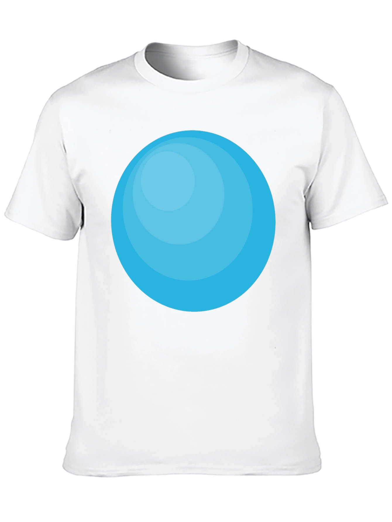 Camiseta Negra con Círculo Azul