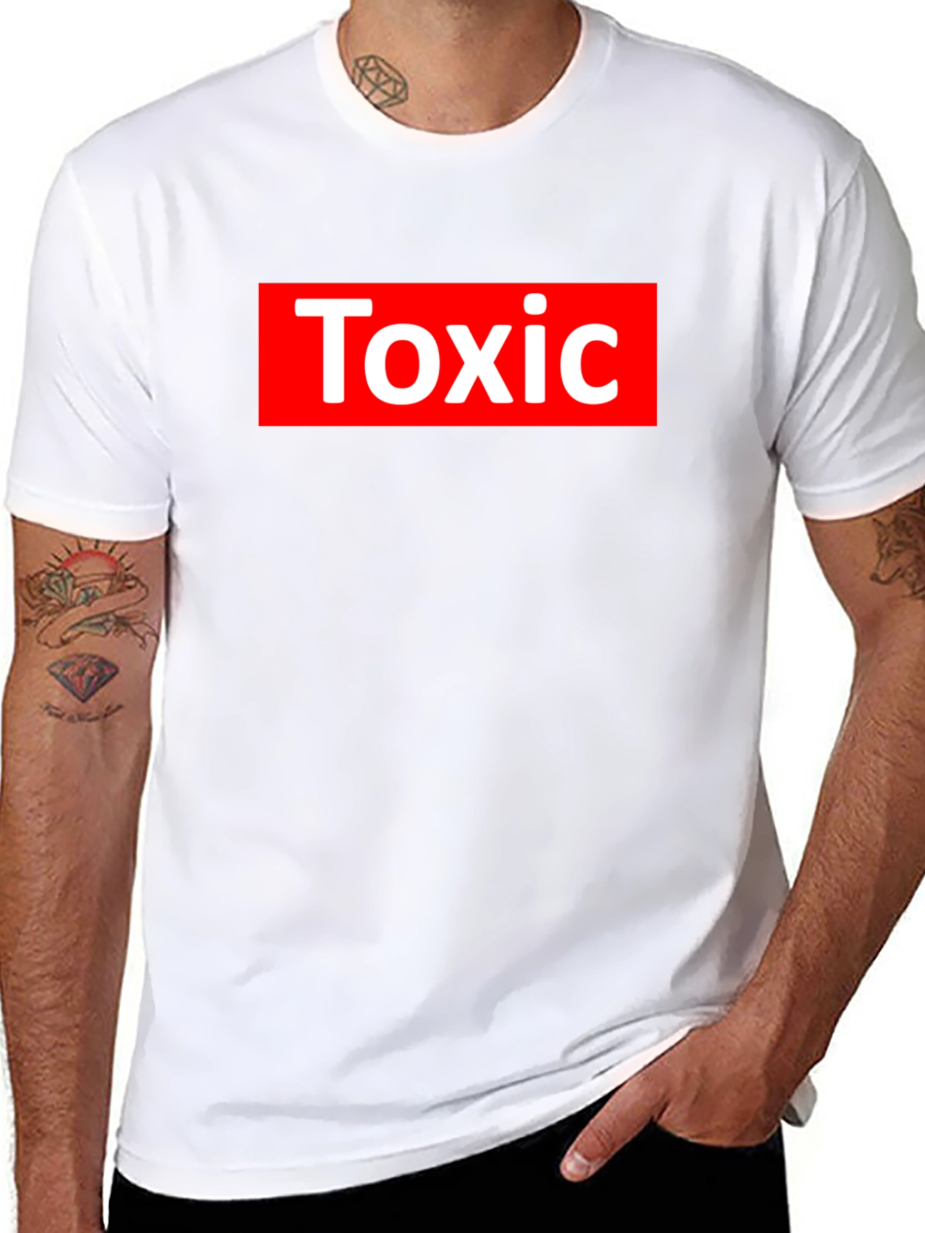 Camiseta Negra Toxic Estilo Supreme