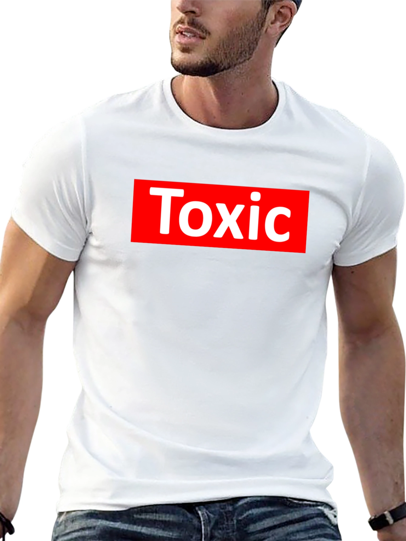 Camiseta Negra Toxic Estilo Supreme