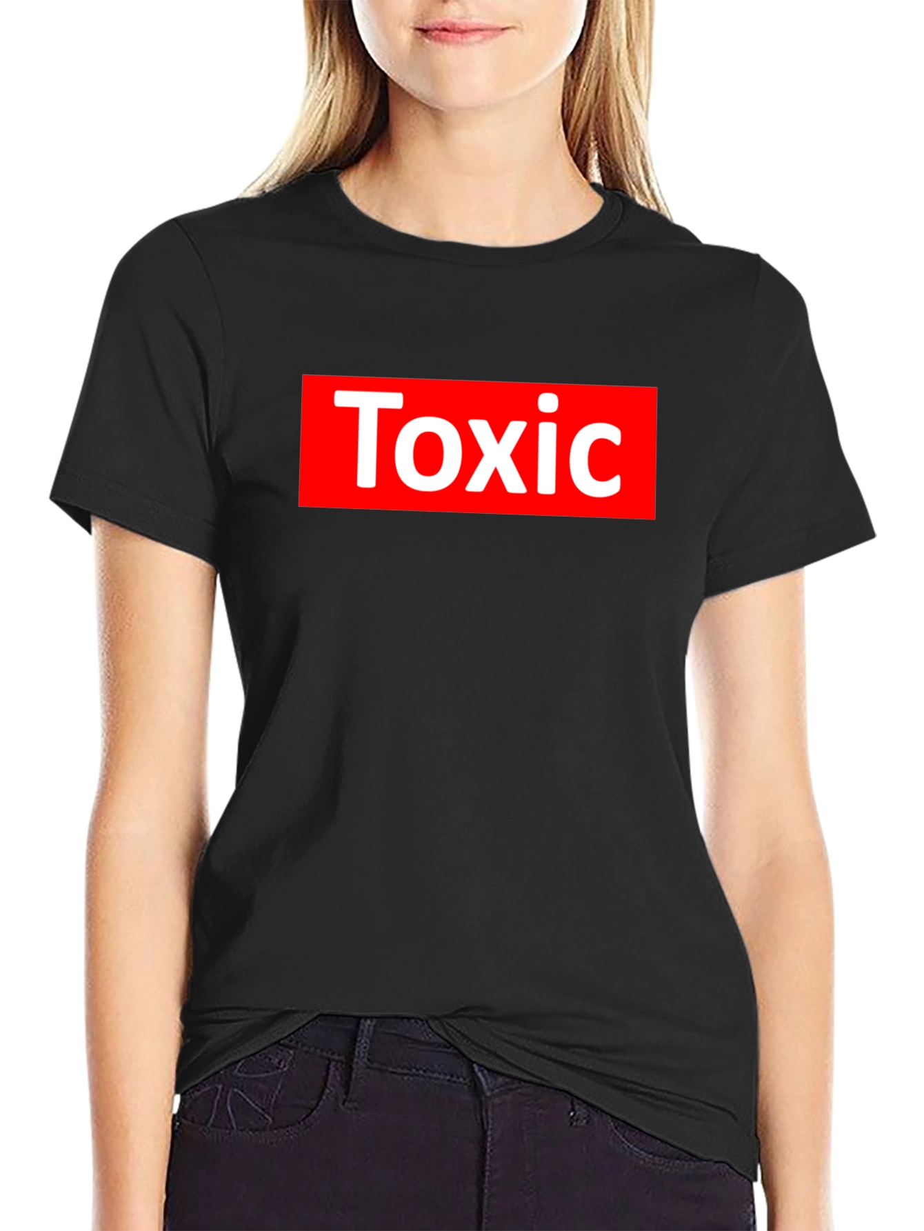 Camiseta Negra Toxic Estilo Supreme