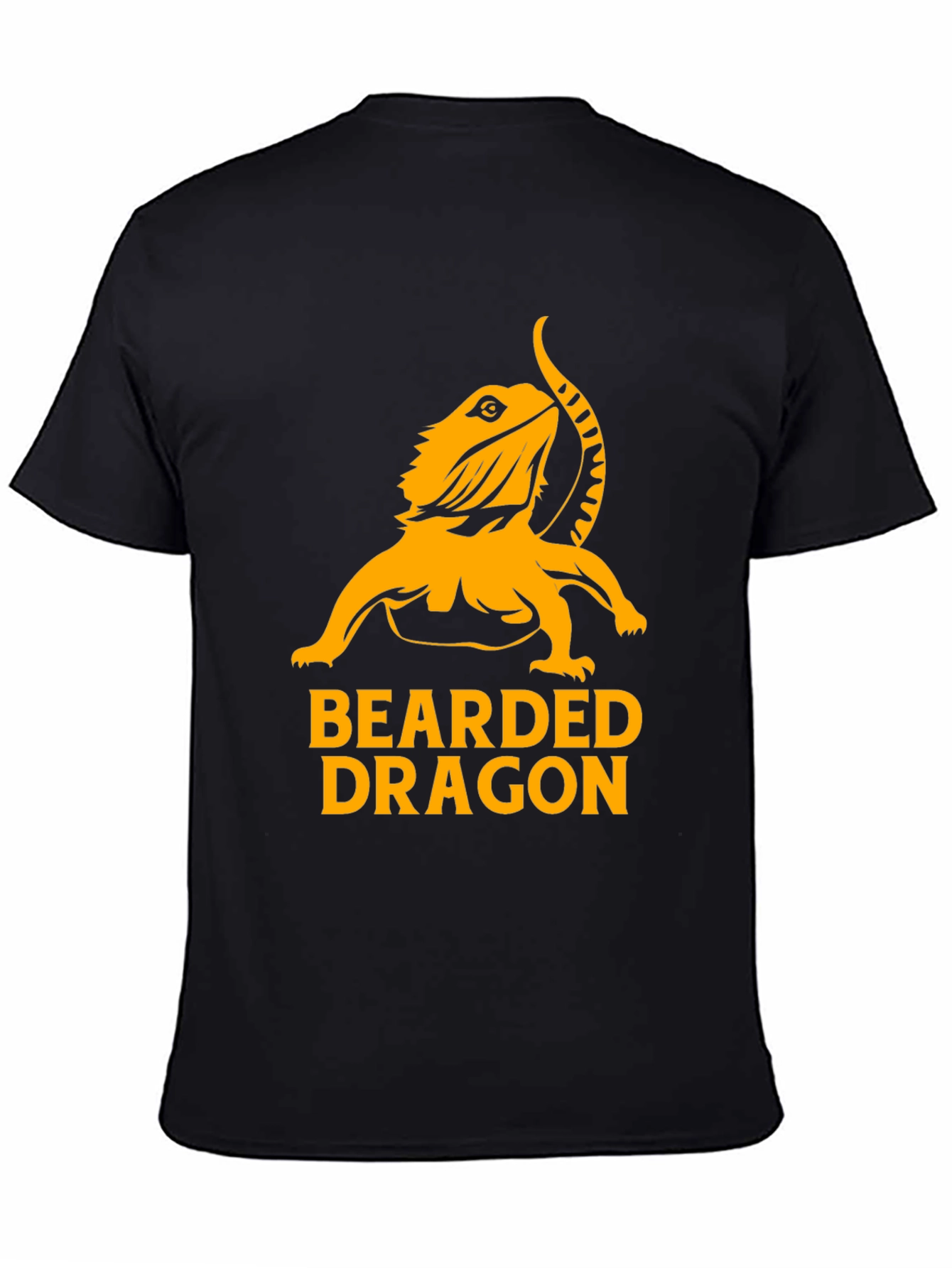 Camiseta Negra con Diseño de Dragón Barbudo