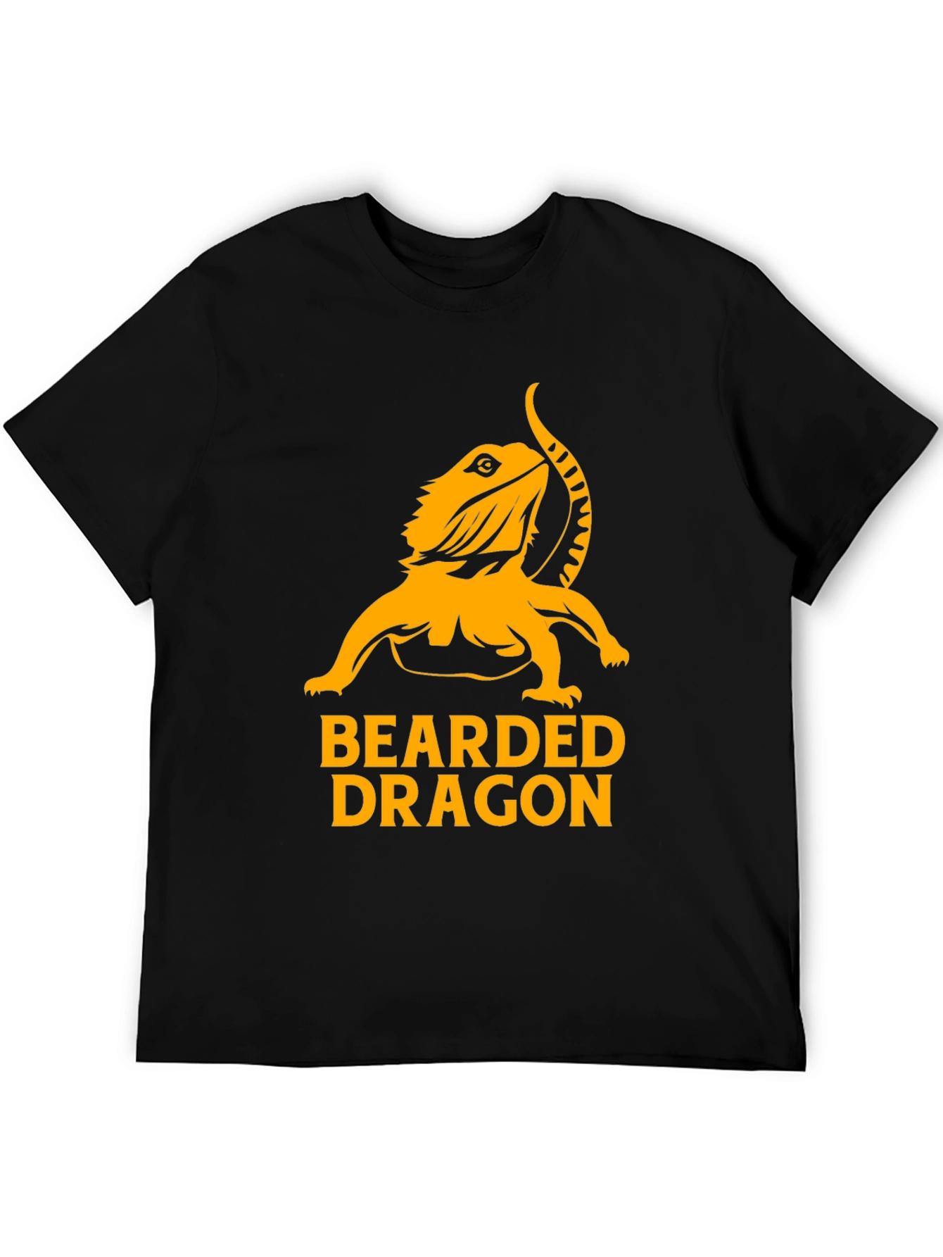 Camiseta Negra con Diseño de Dragón Barbudo