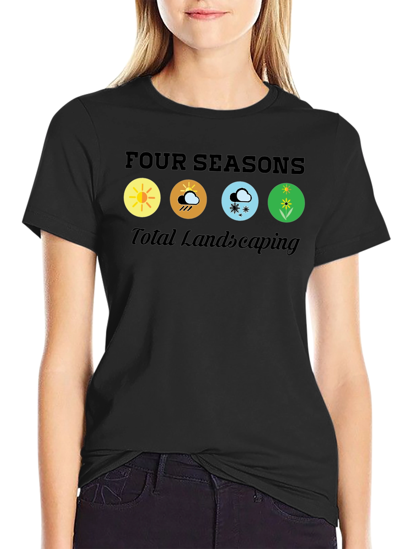 Camiseta Negra Four Seasons Total Landscaping