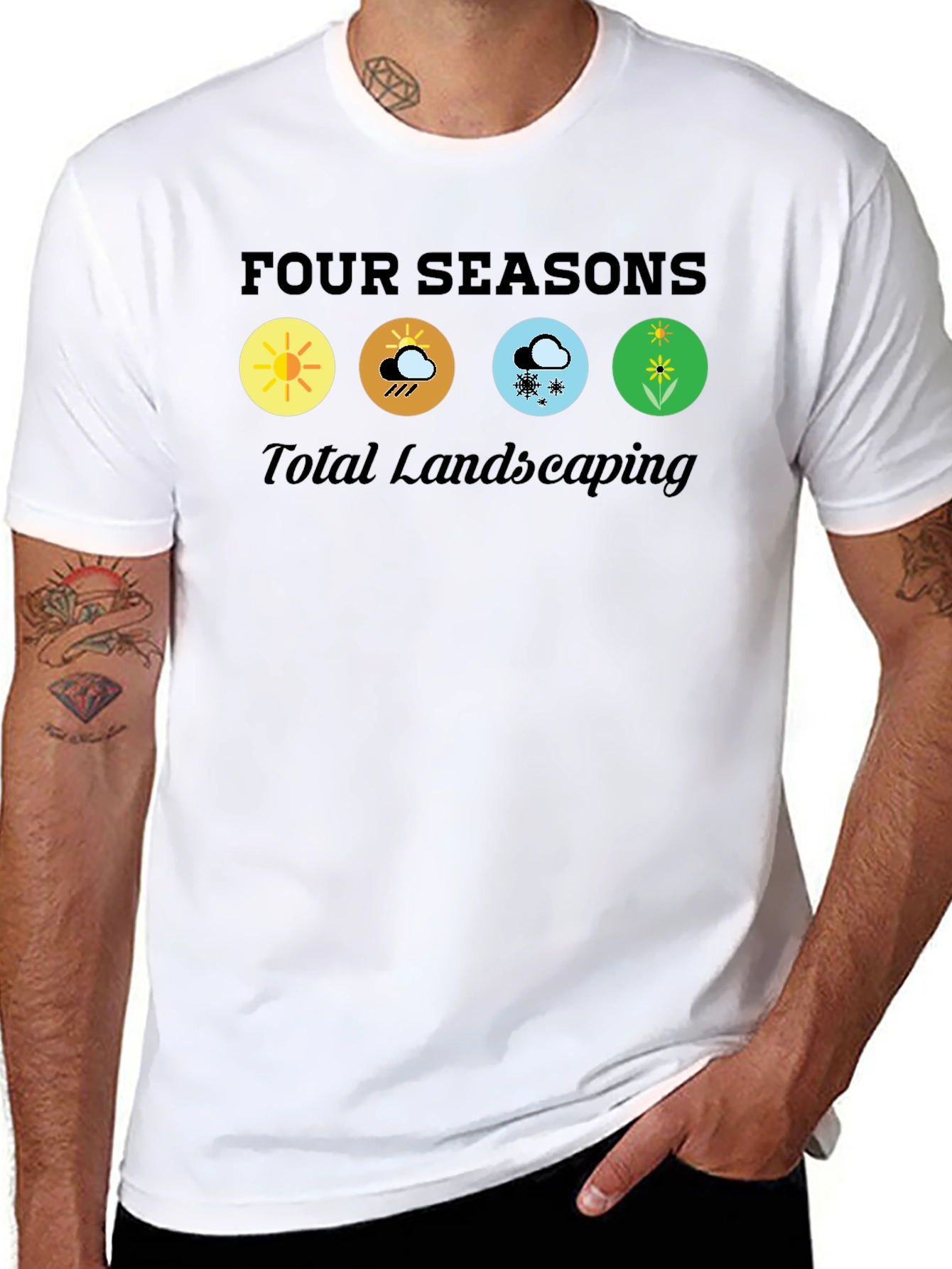 Camiseta Negra Four Seasons Total Landscaping