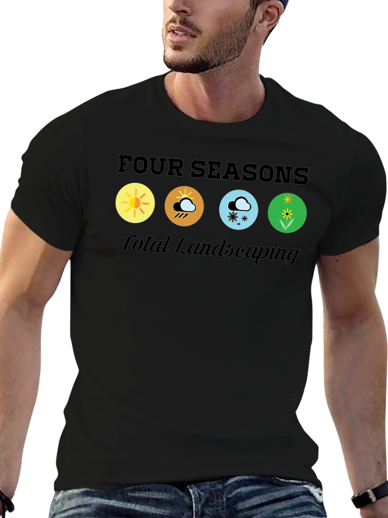 Camiseta Negra Four Seasons Total Landscaping