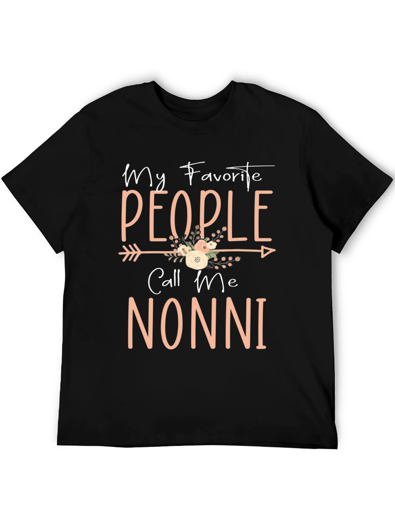 Camiseta Negra Mis Personas Favoritas Me Llaman Nonni