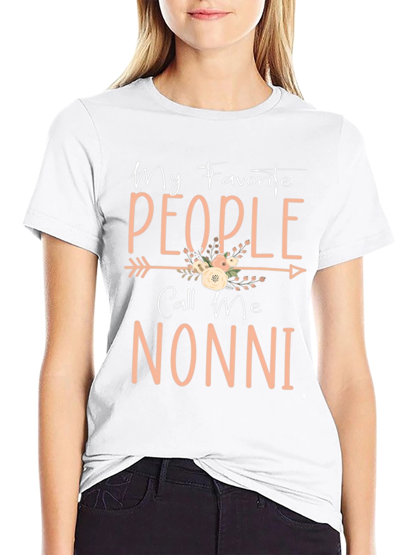 Camiseta Negra Mis Personas Favoritas Me Llaman Nonni