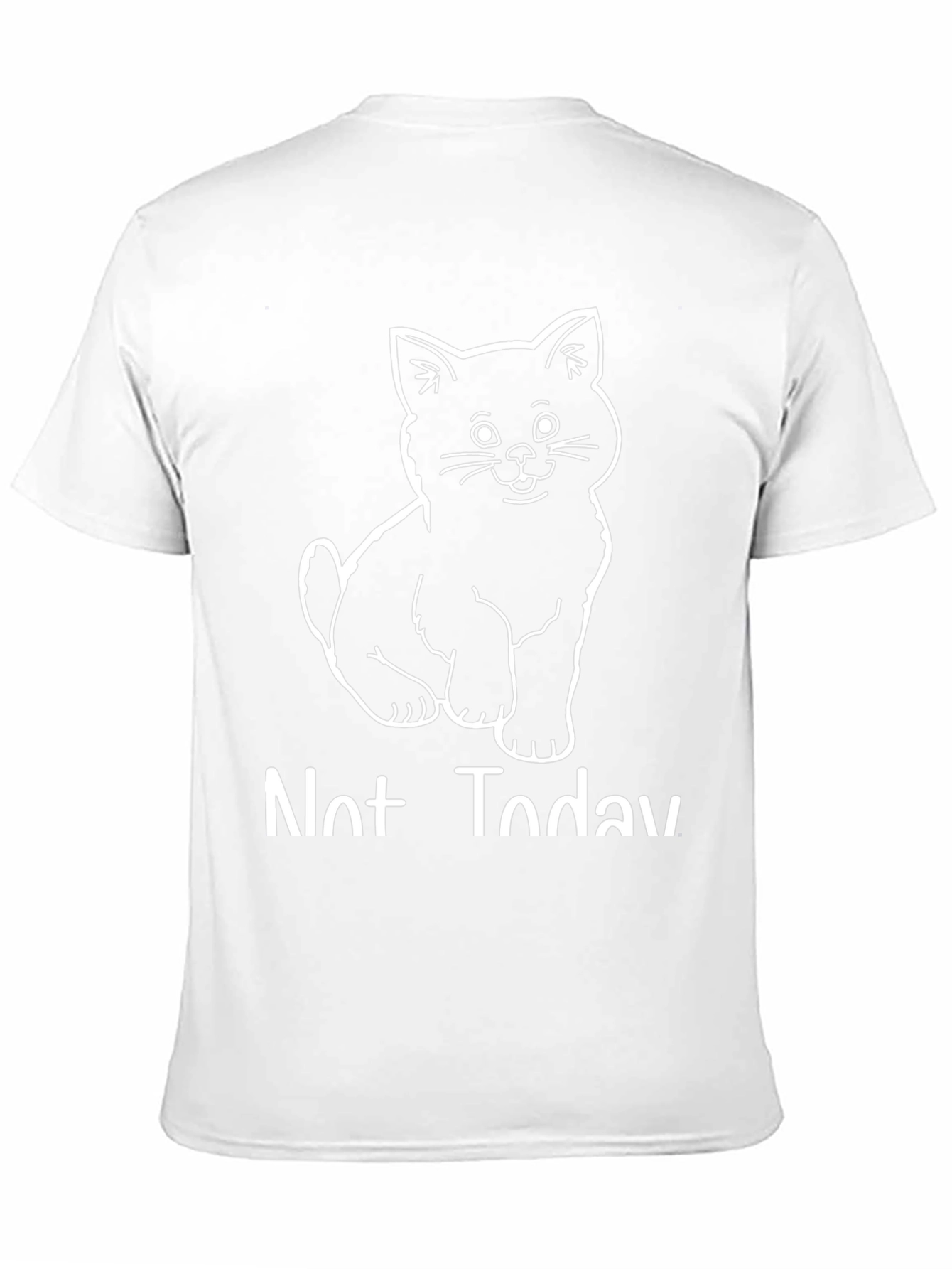 Camiseta Negra con Diseño de Gato Not Today