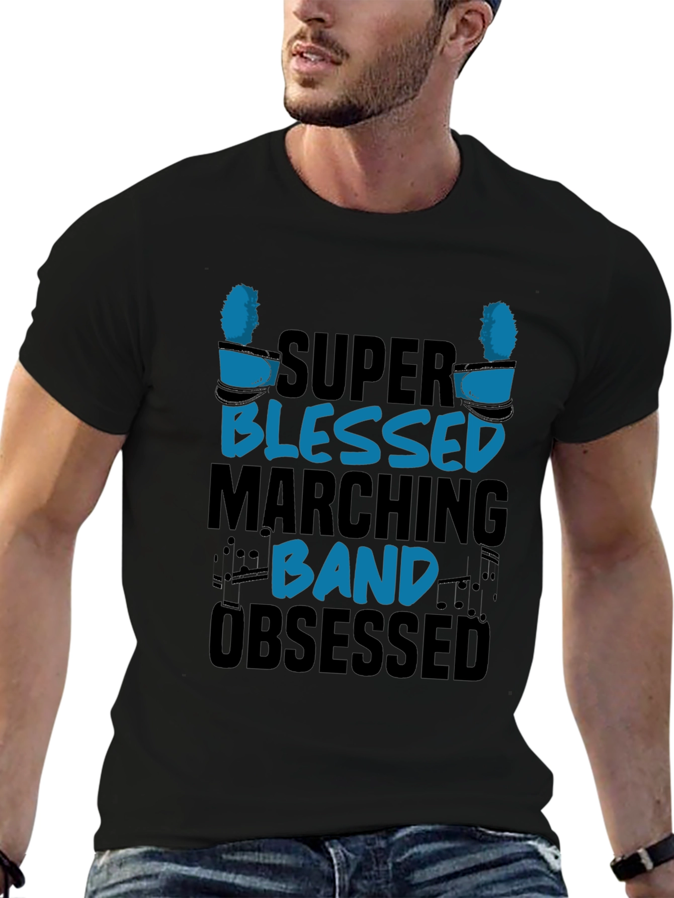 Camiseta Super Blessed Marching Band Obsessed