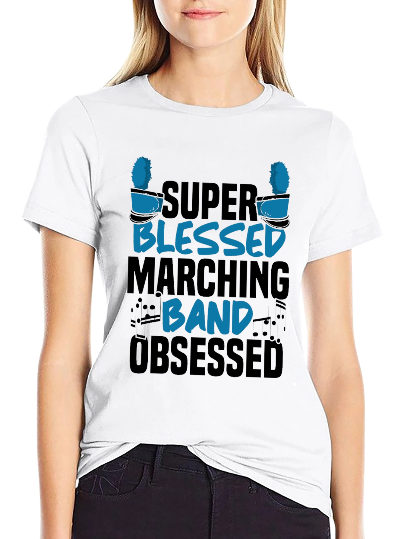 Camiseta Super Blessed Marching Band Obsessed
