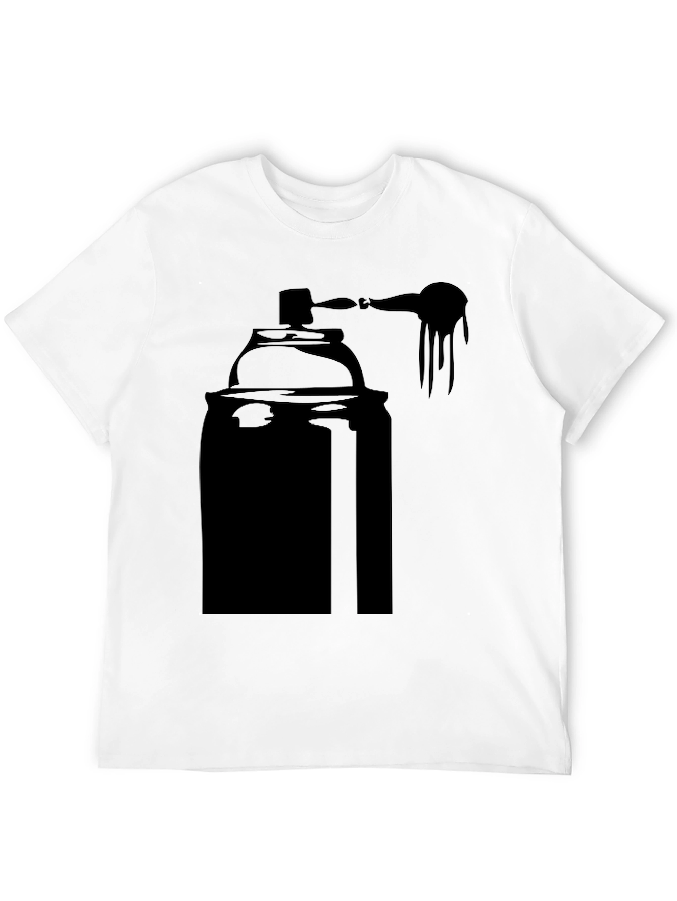 Camiseta Negra con Diseño de Lata de Spray