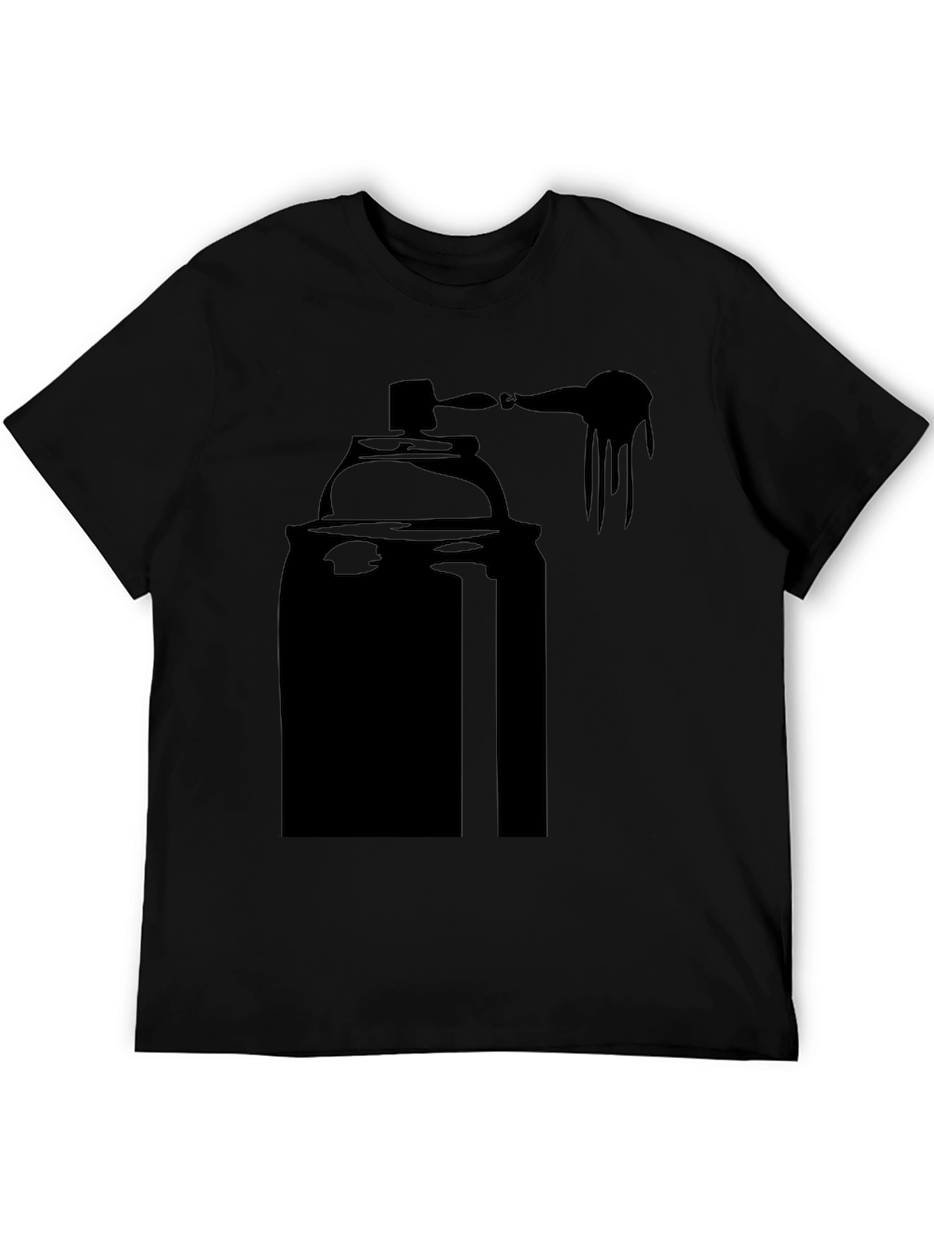 Camiseta Negra con Diseño de Lata de Spray