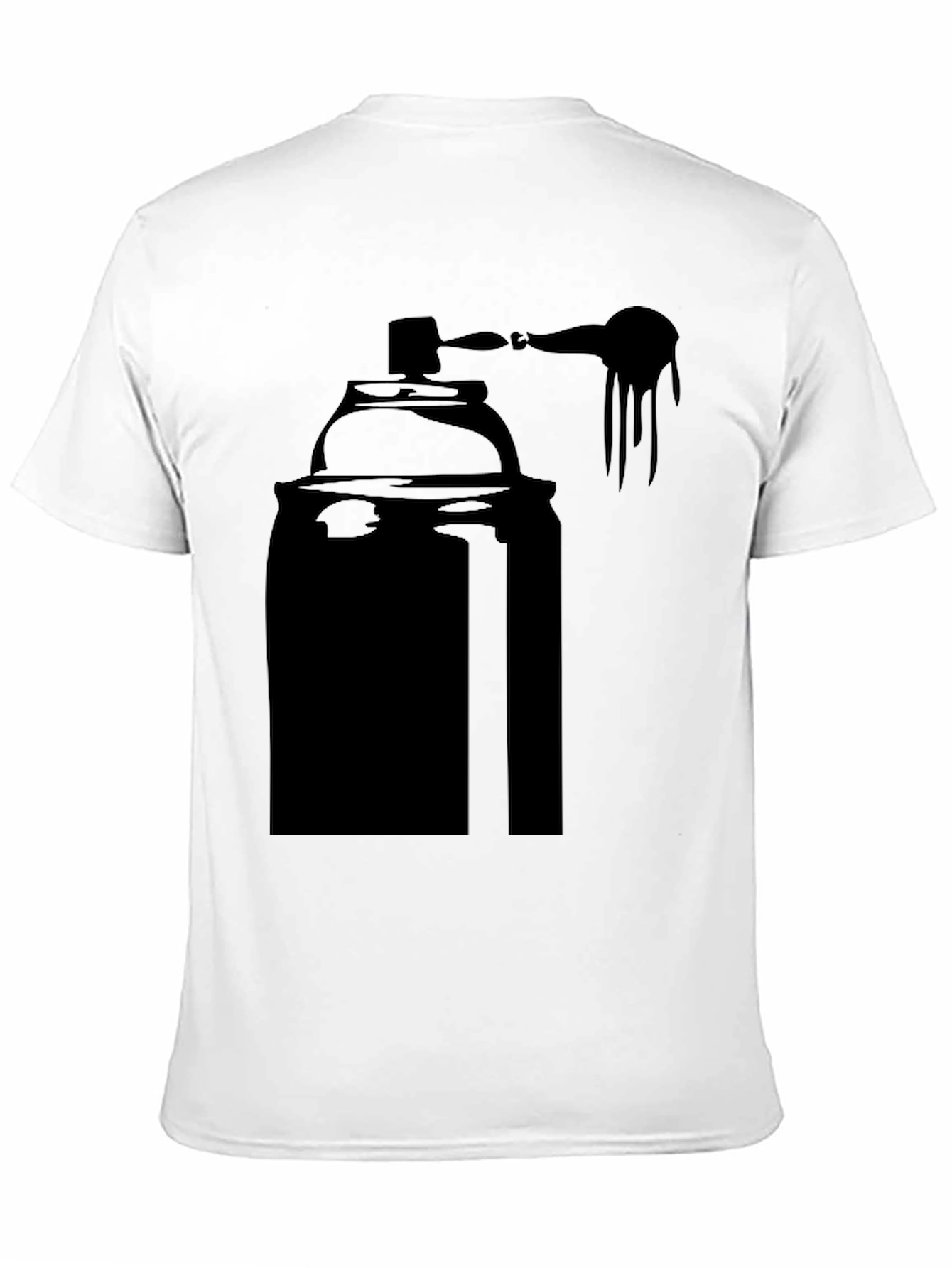 Camiseta Negra con Diseño de Lata de Spray