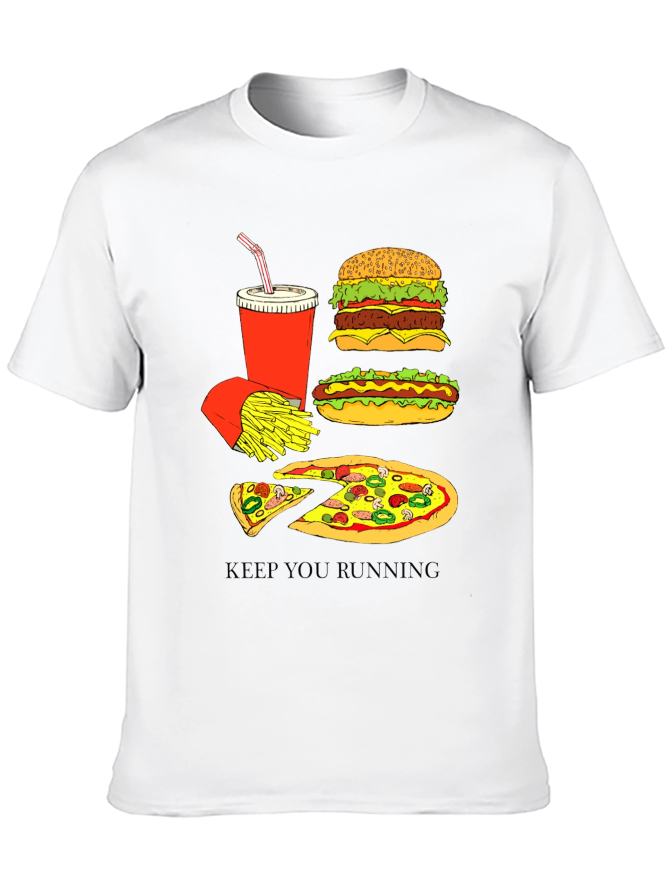 Camiseta Hombre Diseño Comida Rápida