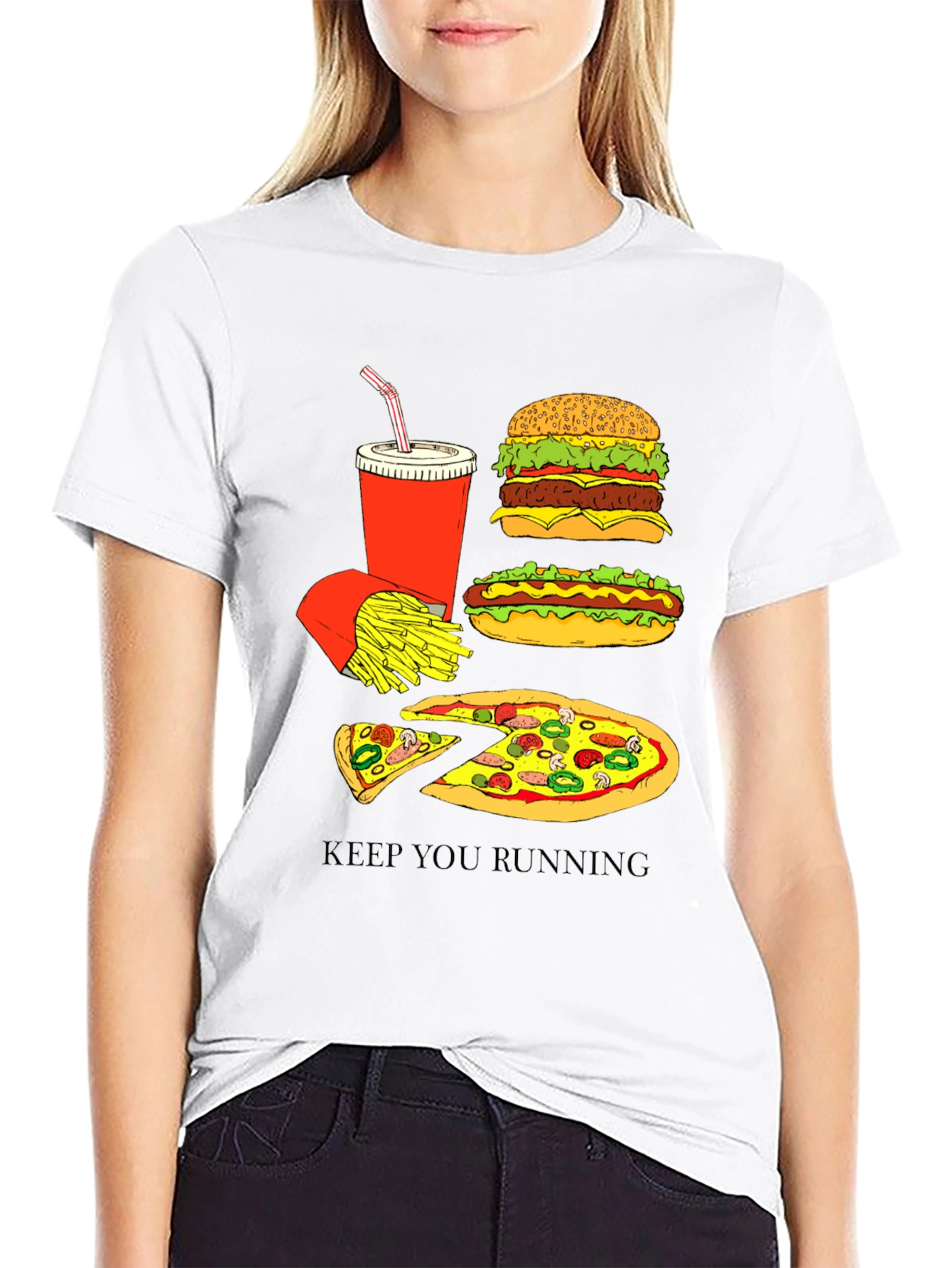 Camiseta Hombre Diseño Comida Rápida